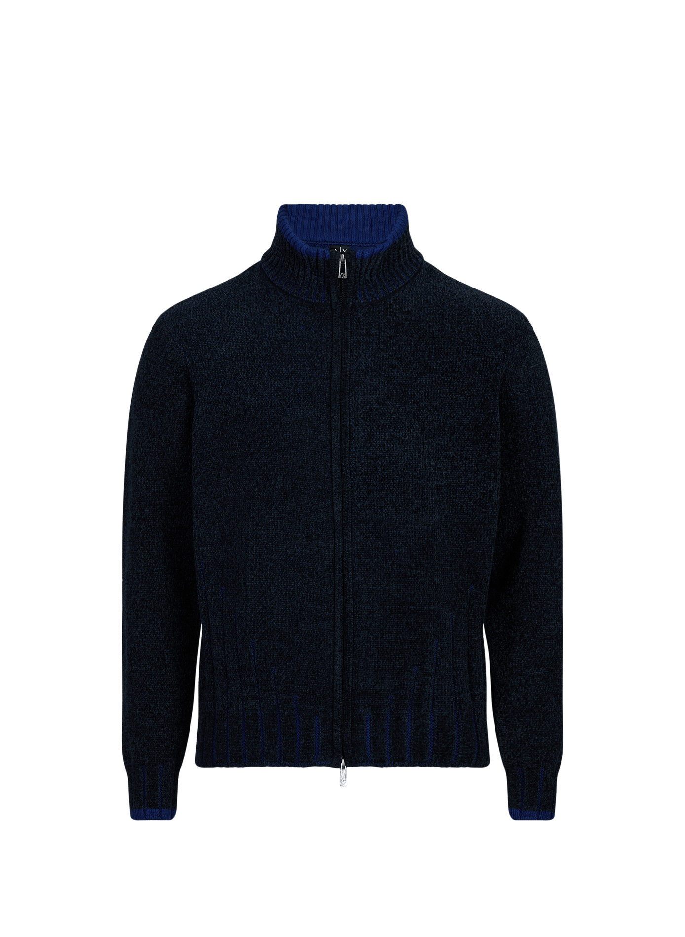 Rechte trui met opstaande kraag in gebreide stof ARMANI EXCHANGE Blauw