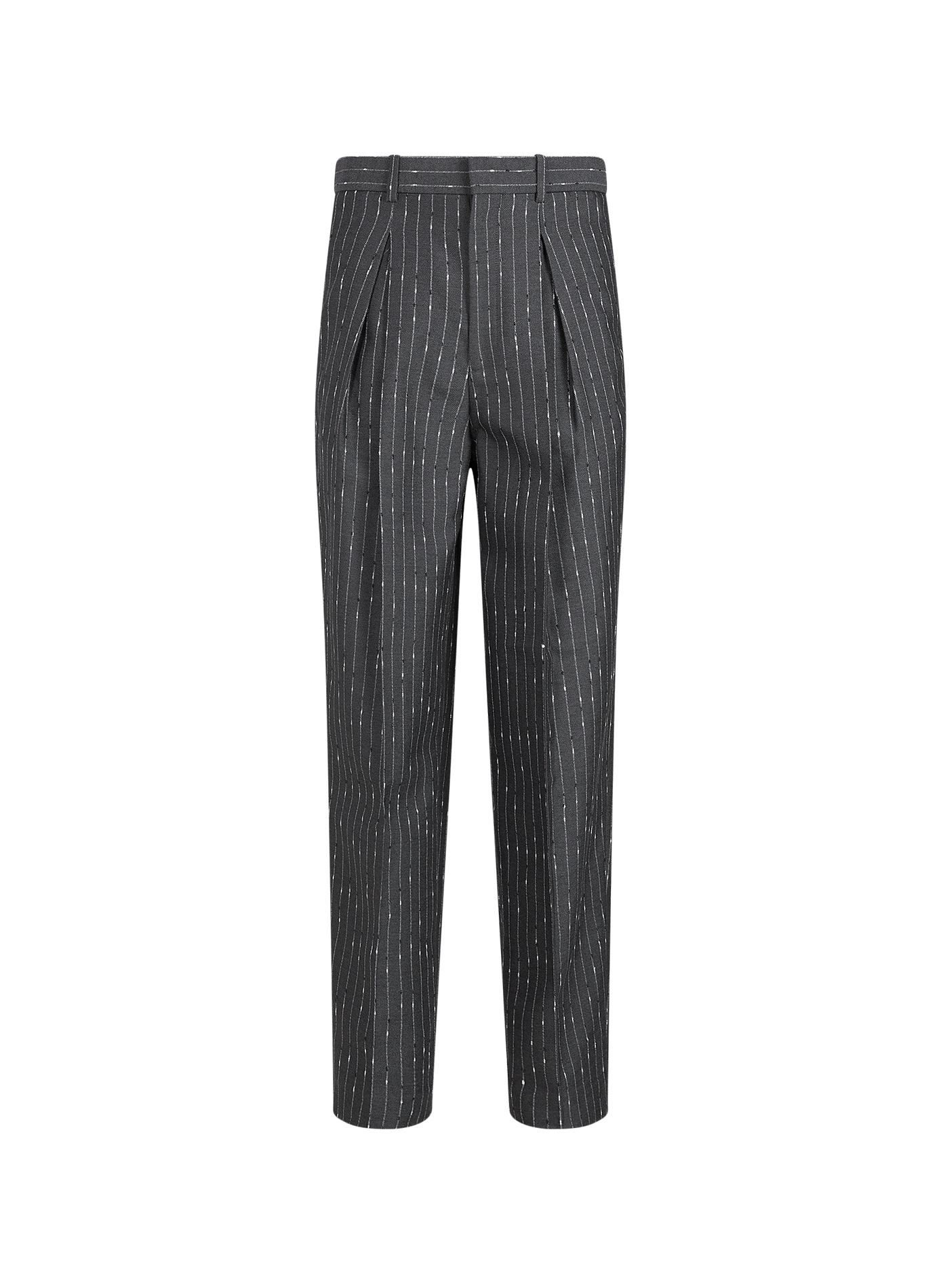 Gestreifte Straight-Leg Hose JACQUEMUS Grau