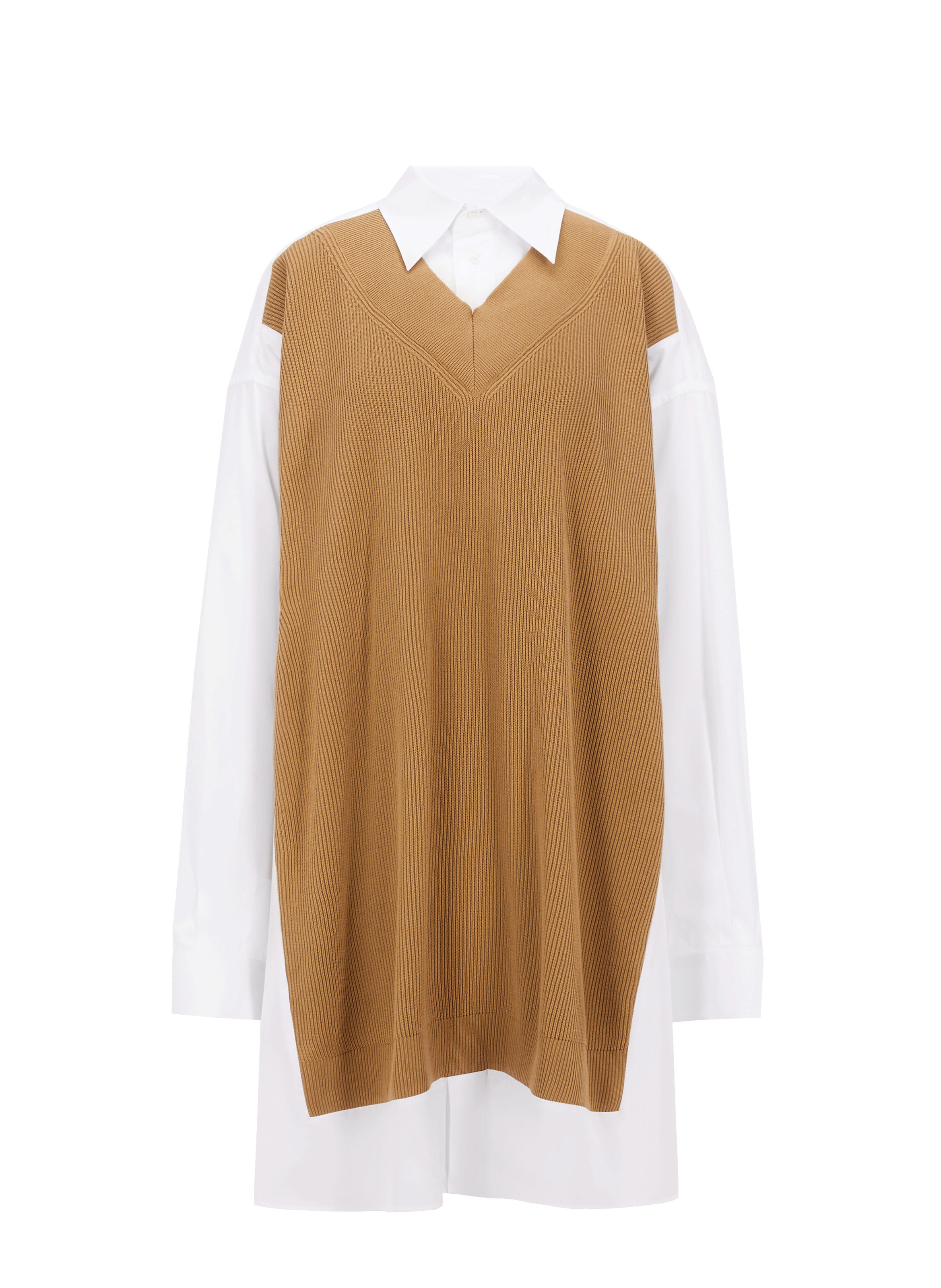MAISON MARGIELA Bi-material shirt dress Multicolour