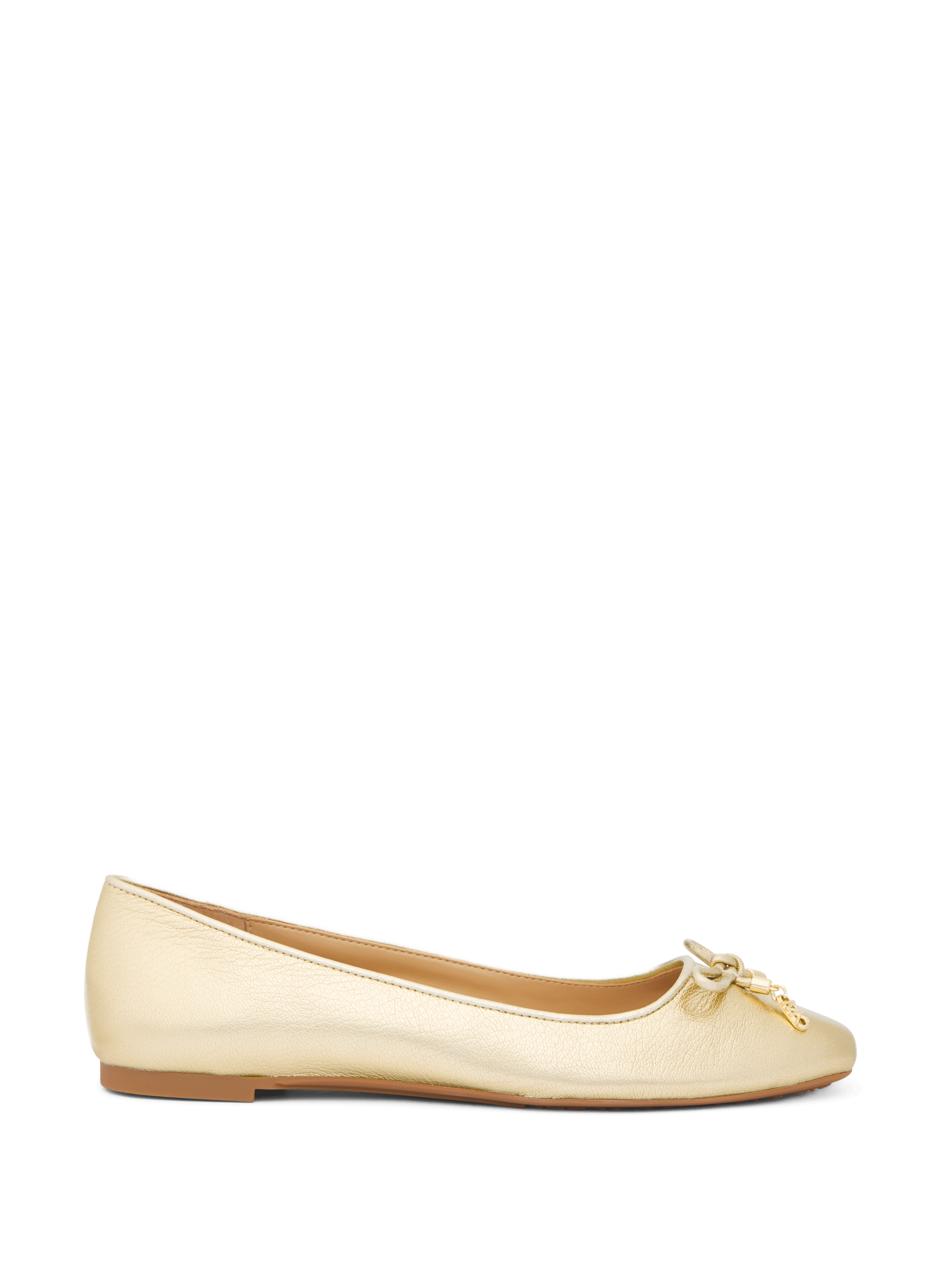 Ballerines en cuir métallisées