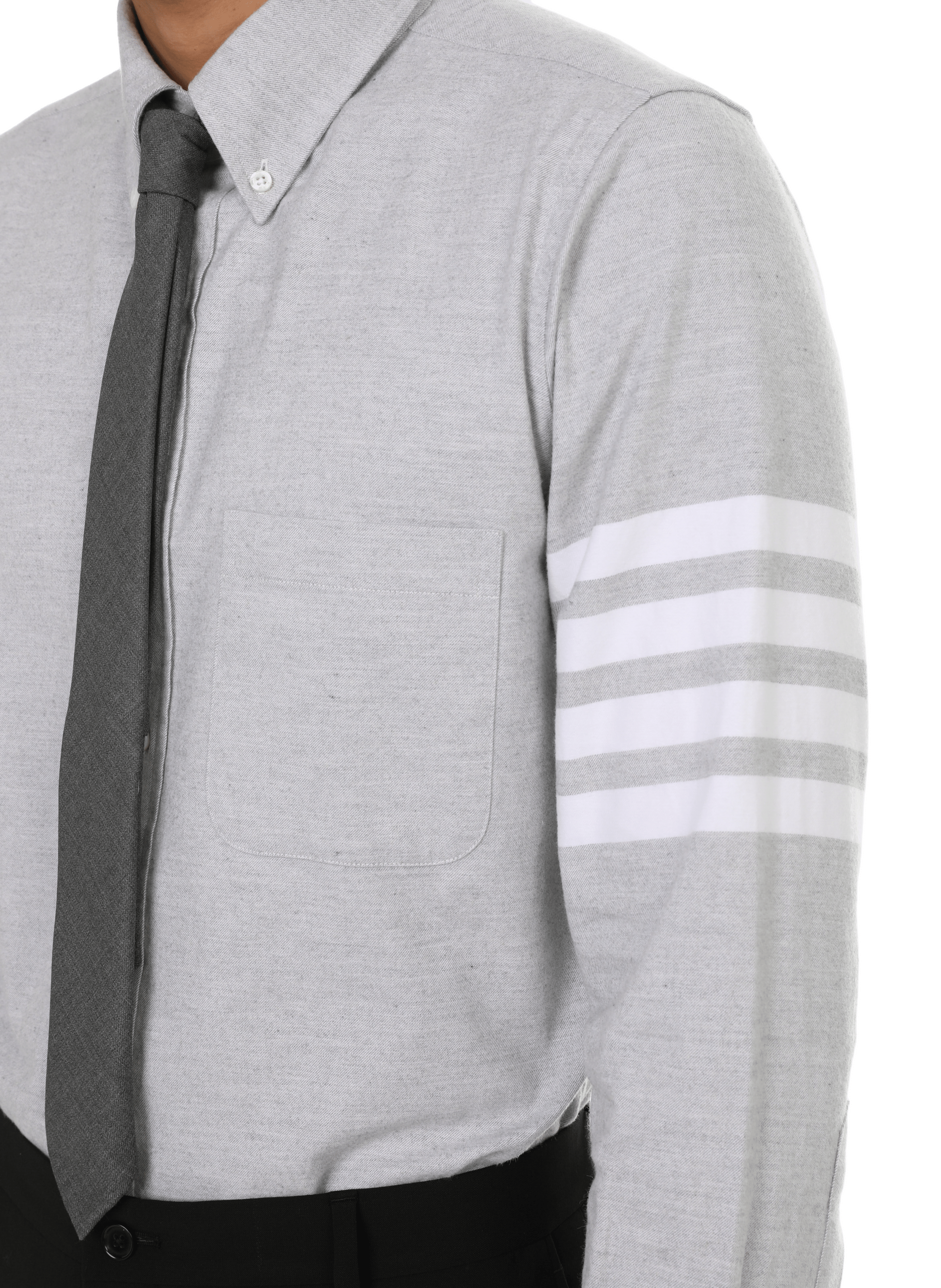 Plain wool tie THOM BROWNE Grey