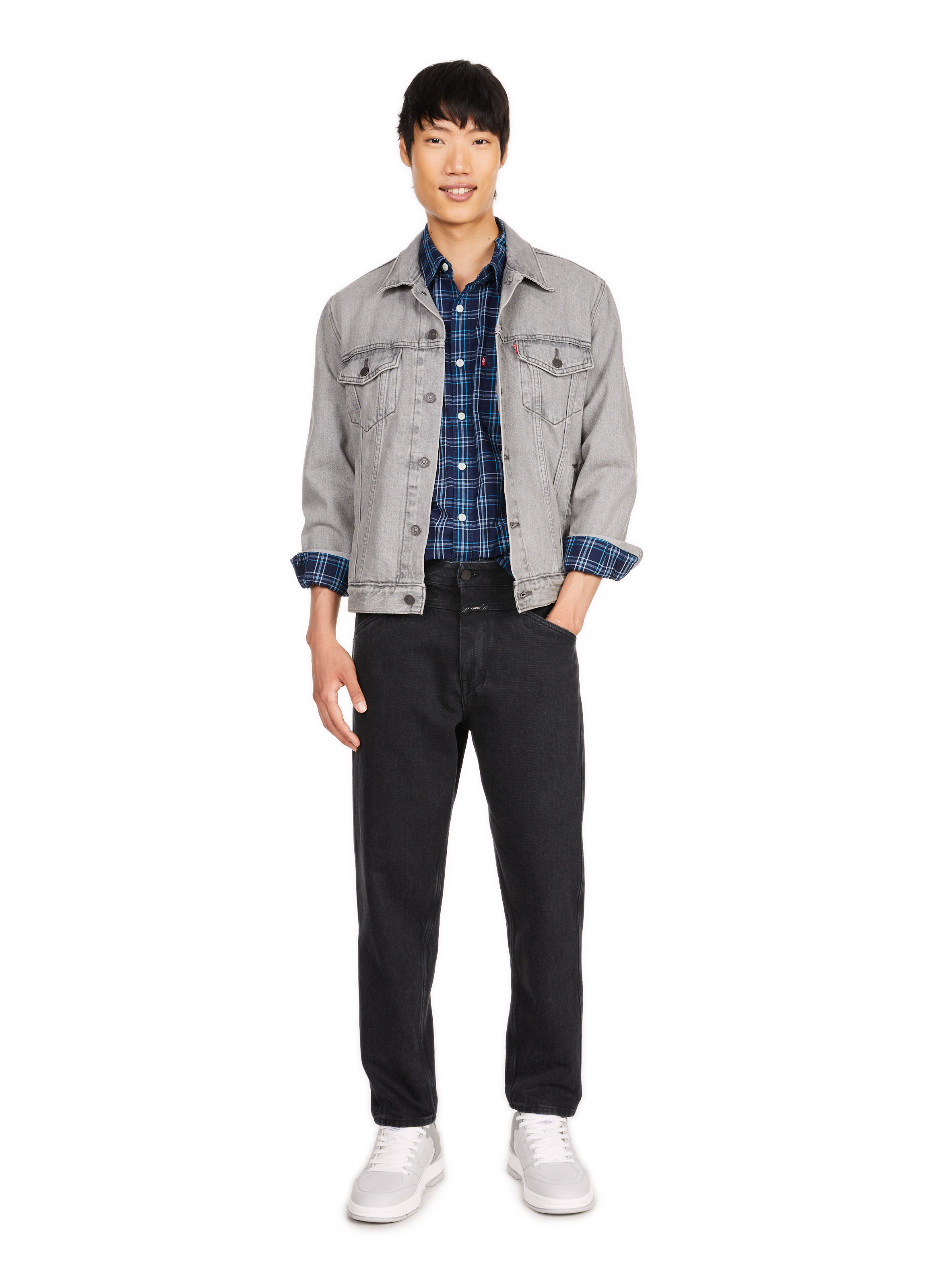 Veste Trucker en jean LEVI'S Gris