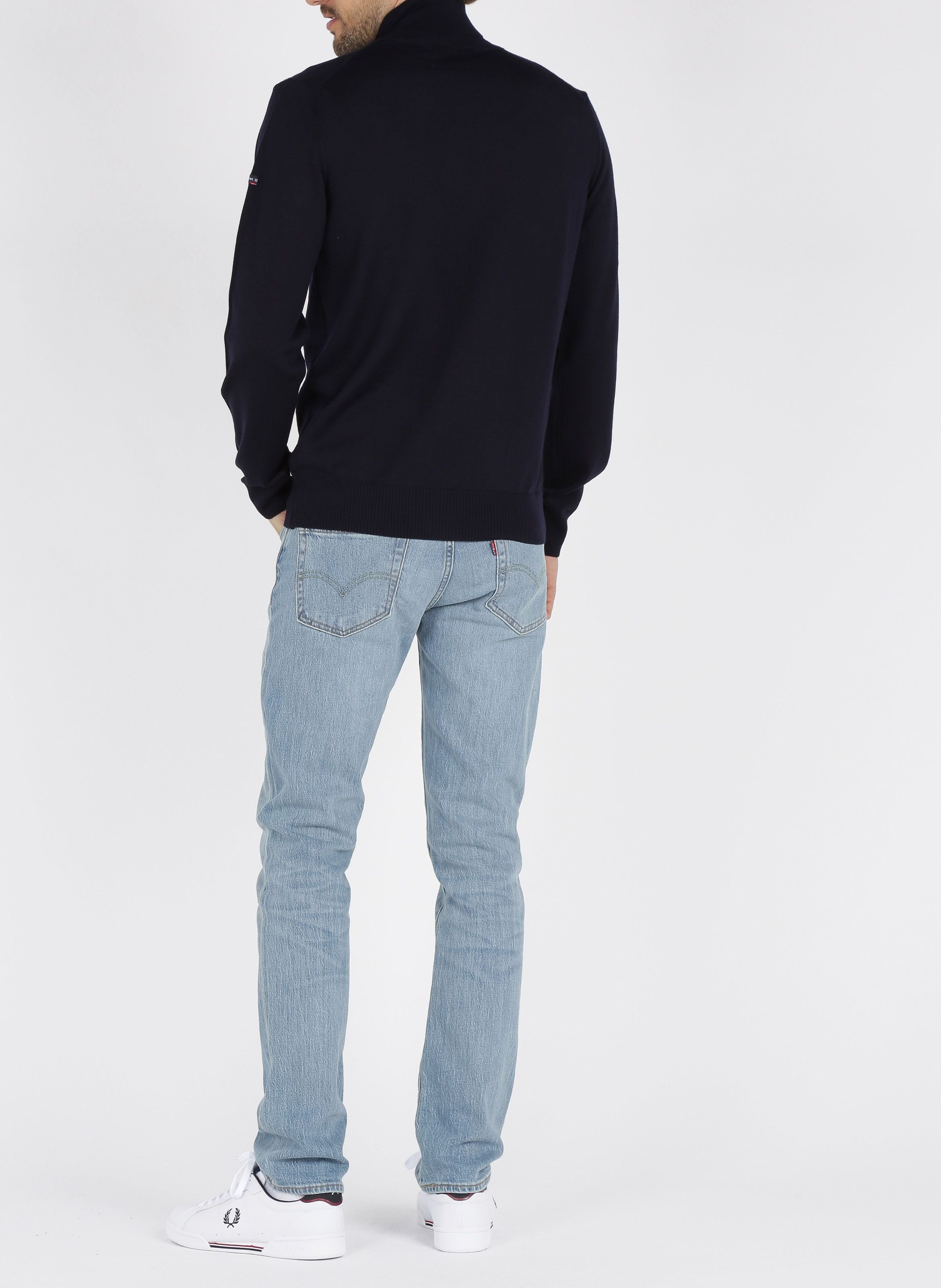 Pull col roulé regular-fit en laine ARMOR-LUX Bleu