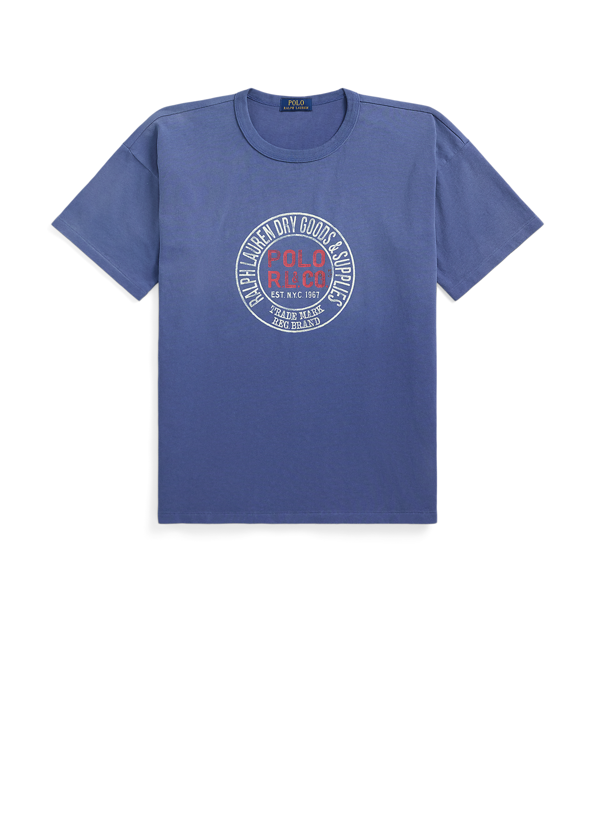 T-shirt à motif en coton POLO RALPH LAUREN Bleu