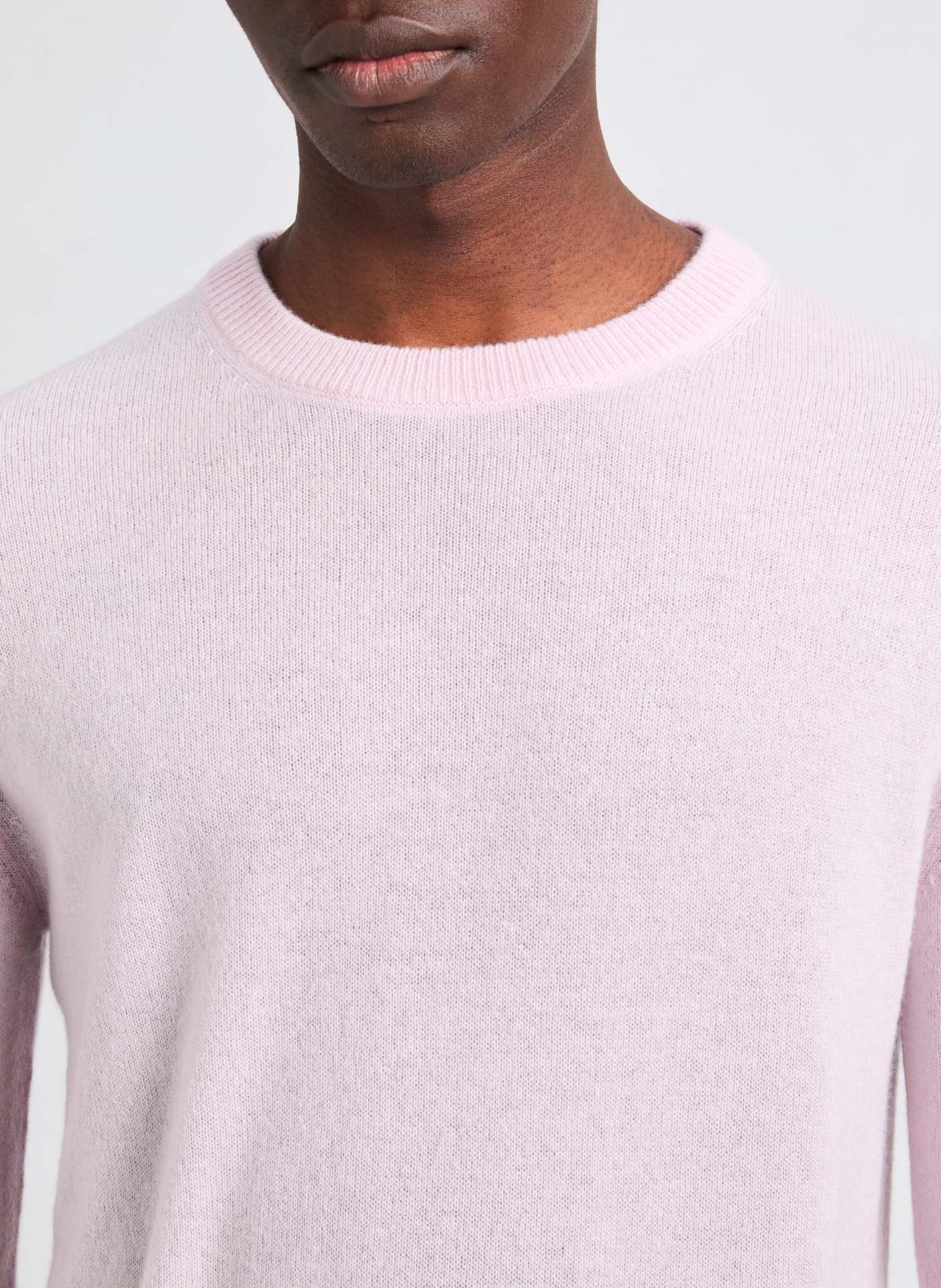 Pull col rond en cachemire AU PRINTEMPS PARIS Rose