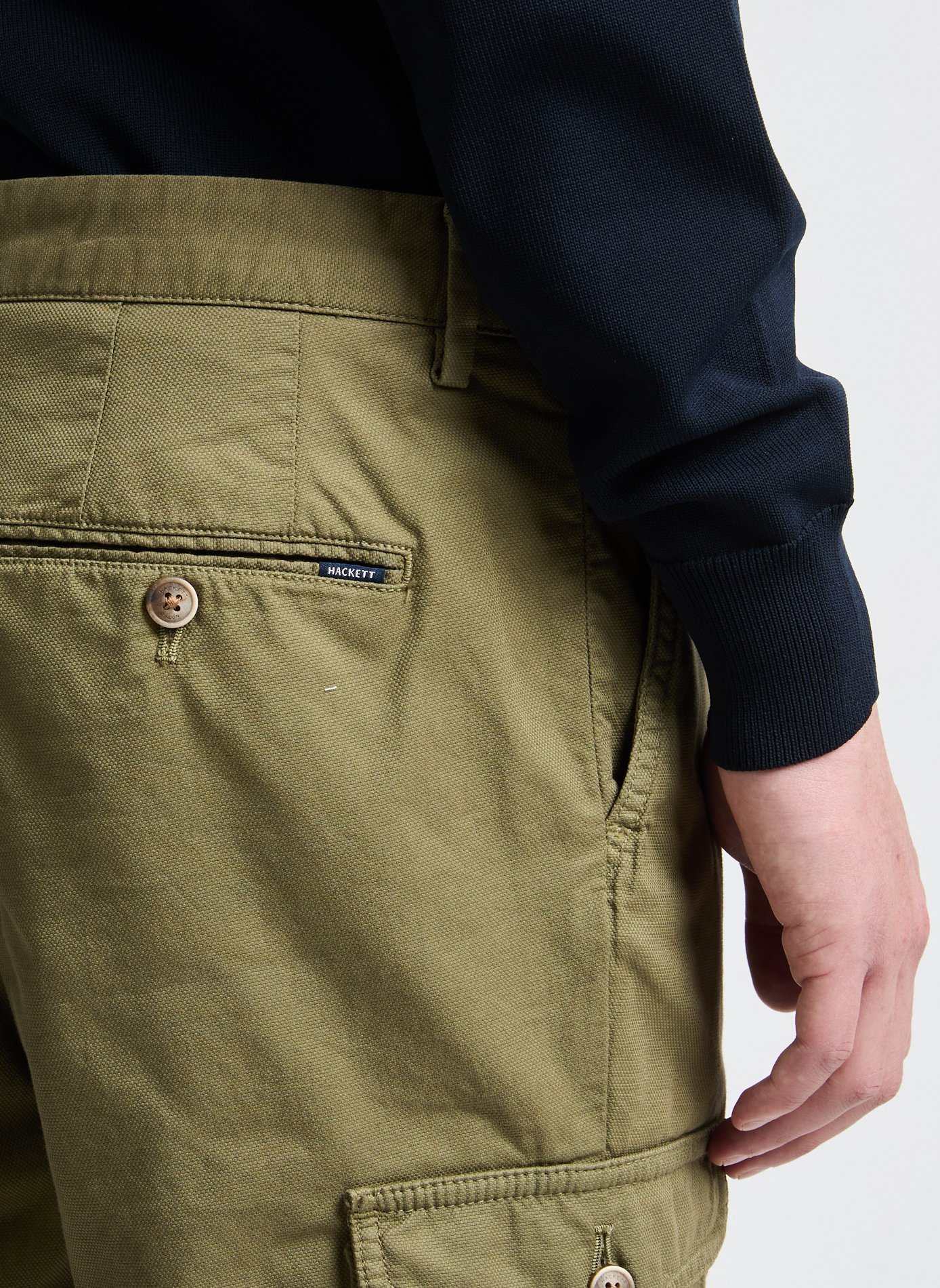 Pantalon cargo en coton HACKETT Vert
