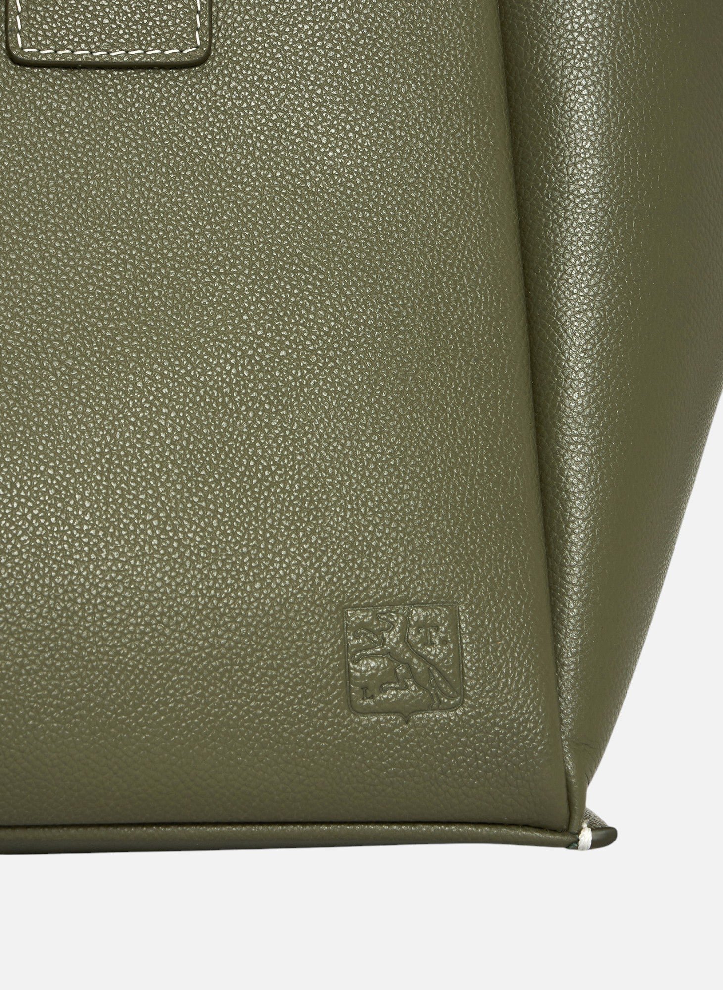 Grand sac cabas elena en cuir grainé LE TANNEUR Vert