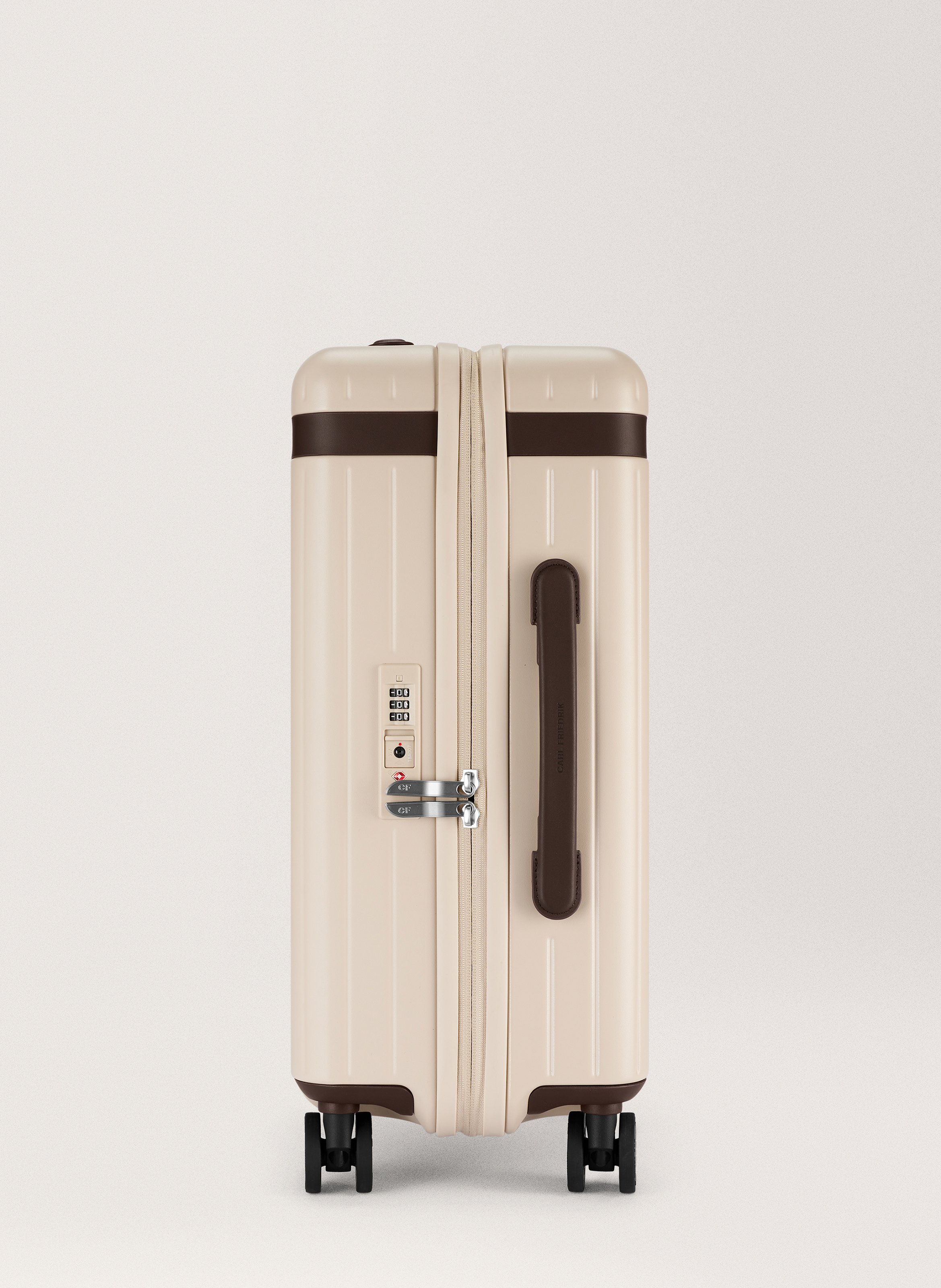 Valise 'the carry-on' en polycarbonate à fermeture zippée CARL FRIEDRIK Beige