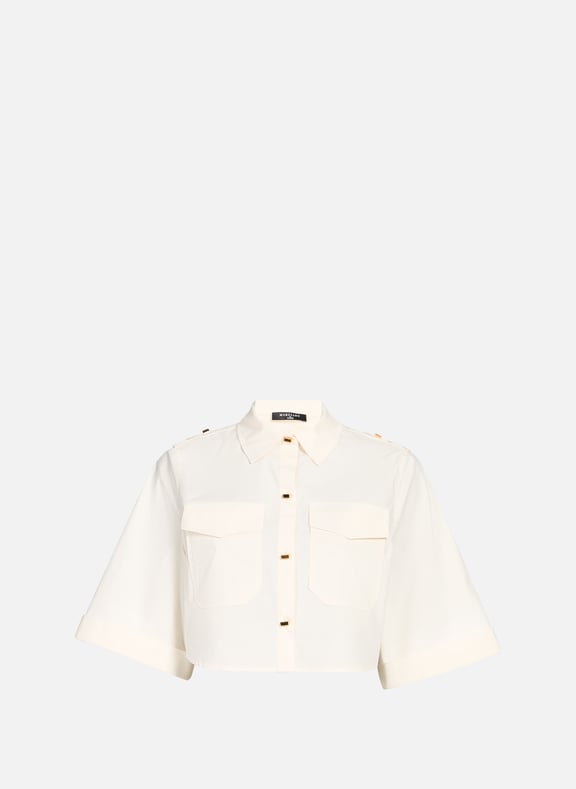 Crop-top chemise Pat Beige by GUESS GUESS Crop-top chemise Pat Beige