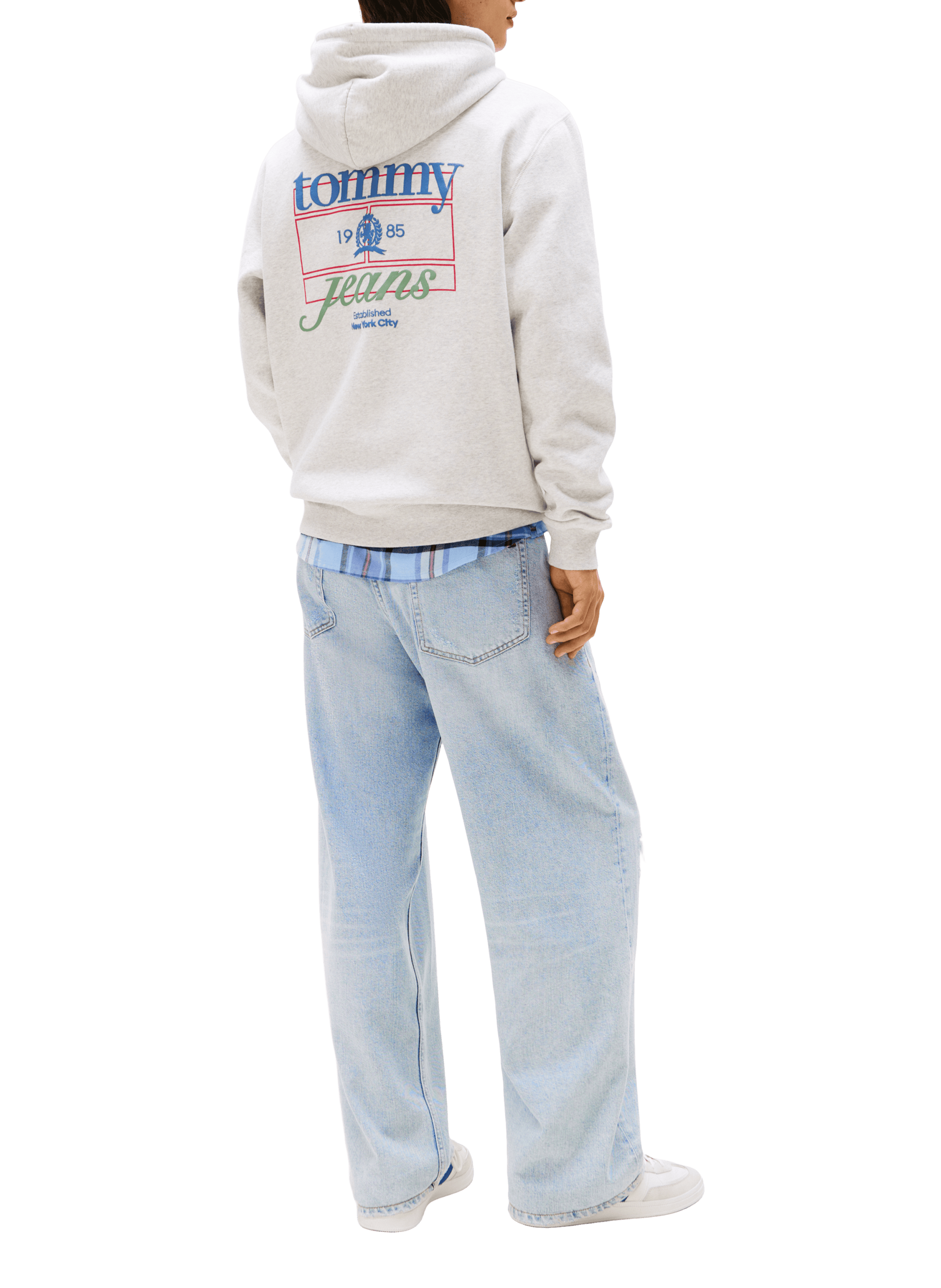 Cotton fleece-blend hoodie TOMMY HILFIGER Grey