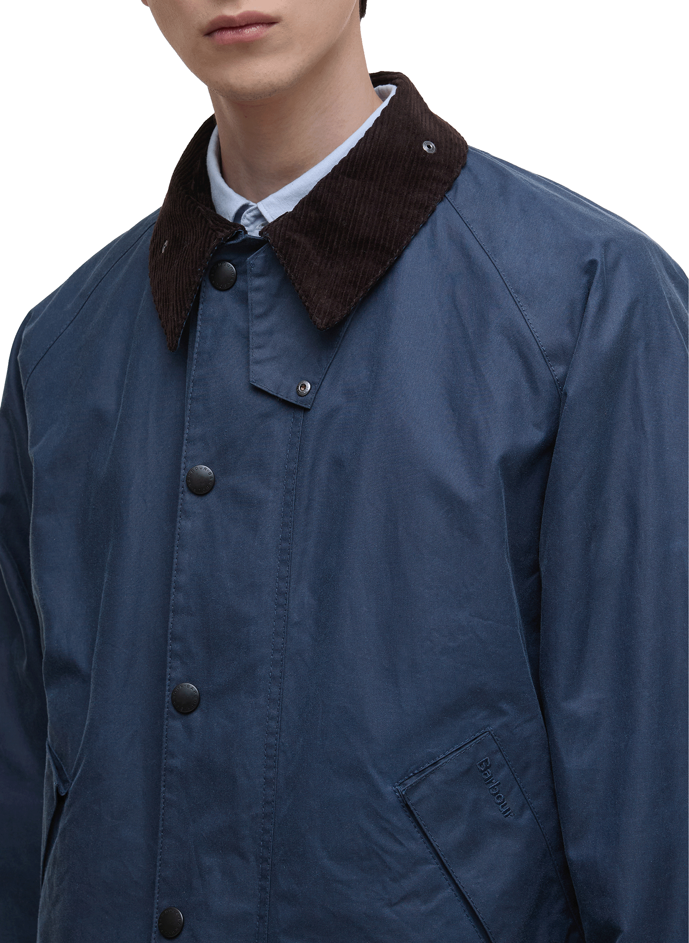Cotton outerwear jacket BARBOUR Blue