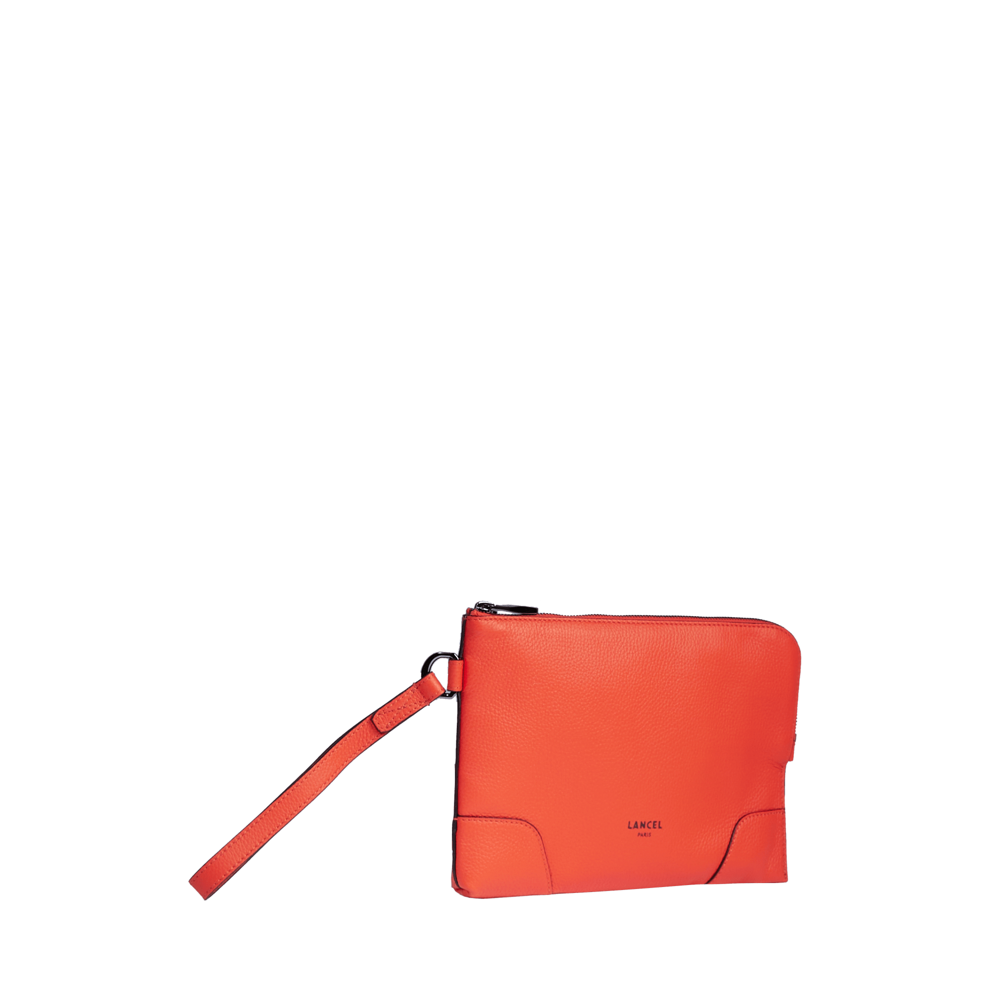 Pochette zippée s charlie de lancel en cuir LANCEL Orange
