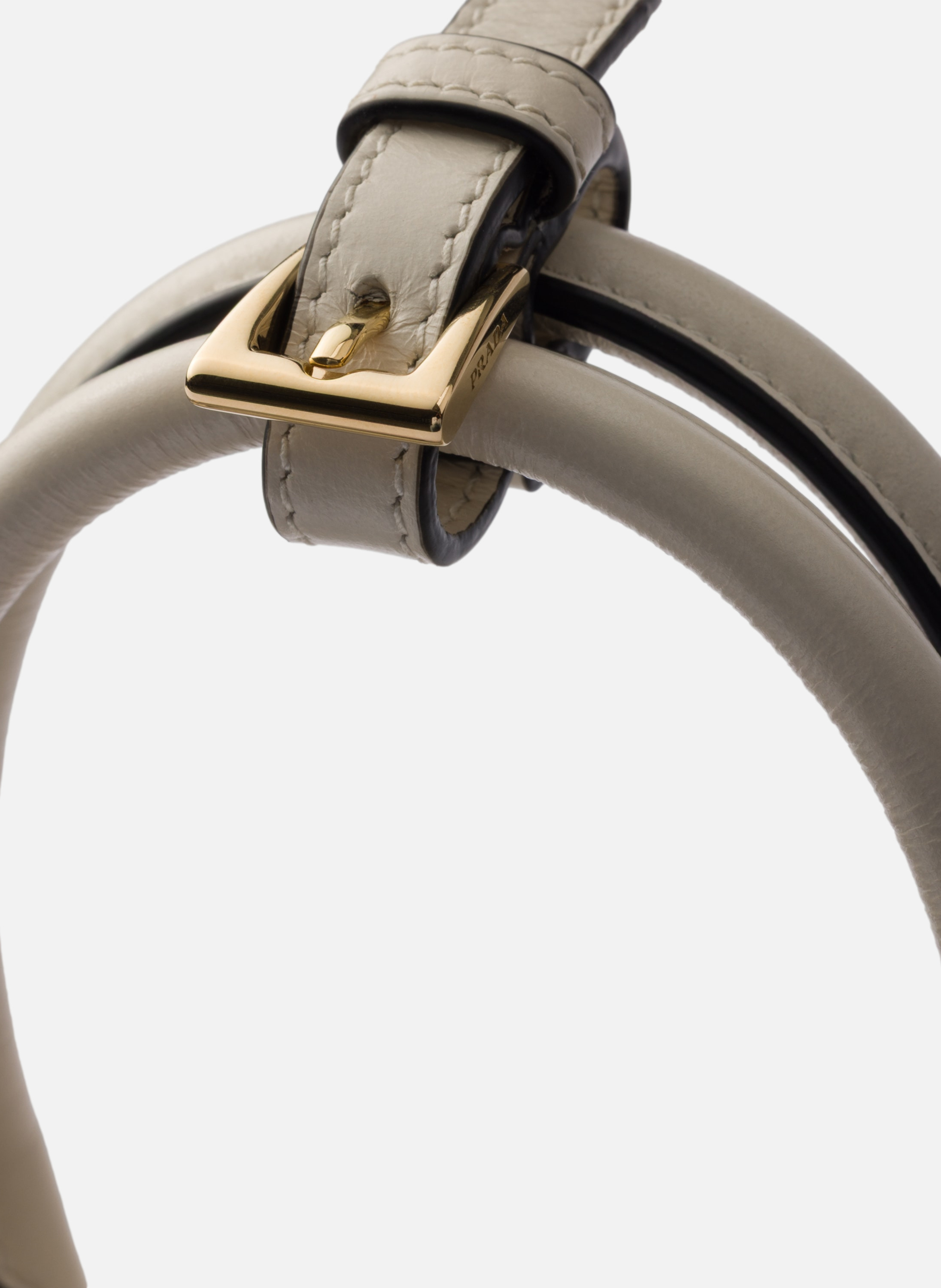 Mini sac à main prada bonnie en cuir PRADA Blanc