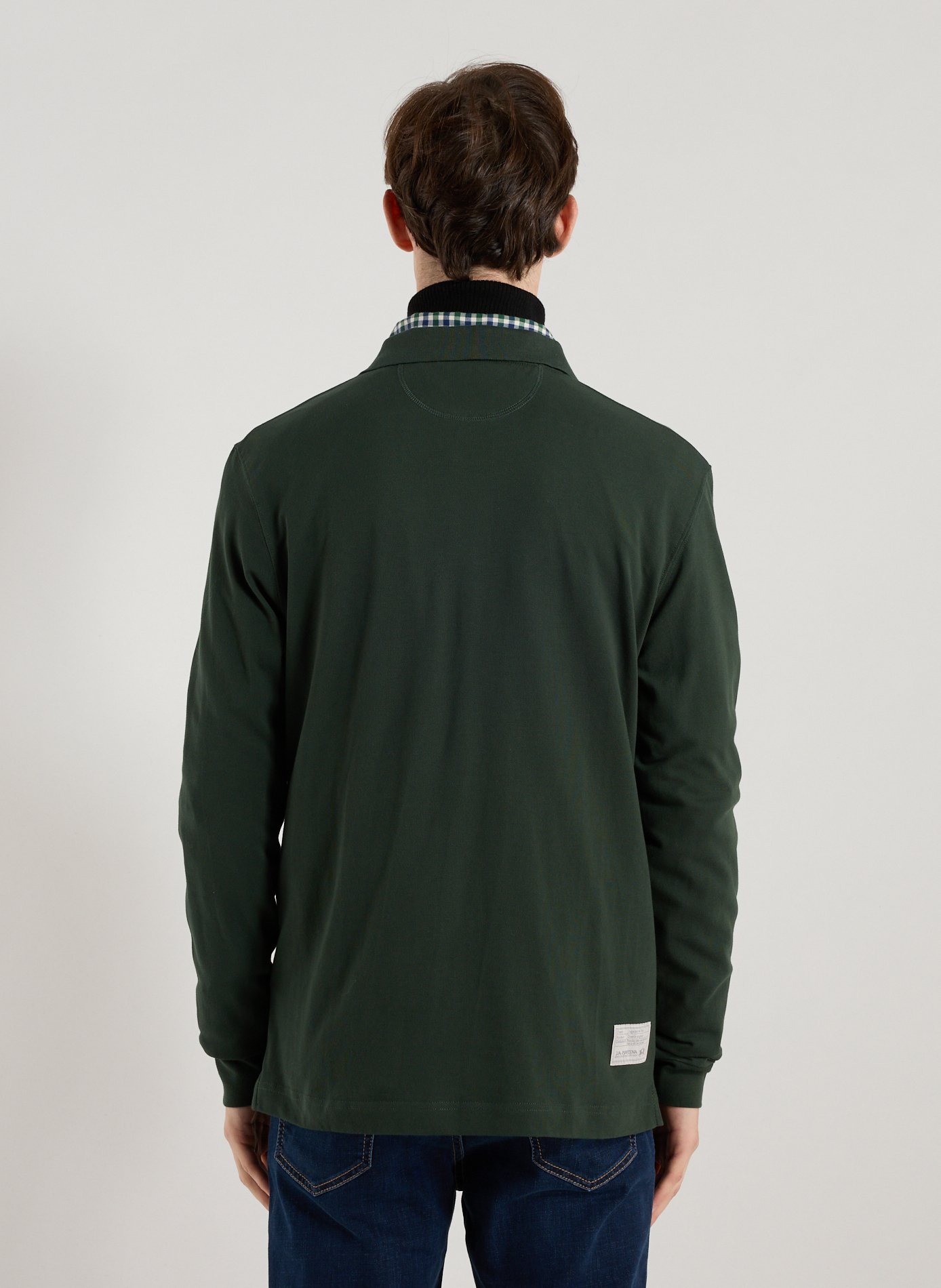 Polo à manches longues en coton mélangé LA MARTINA Vert