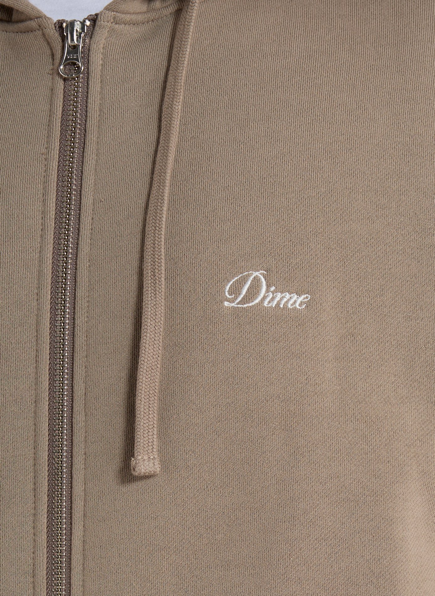 Hoodie à glissière en coton mélangé DIME Marron