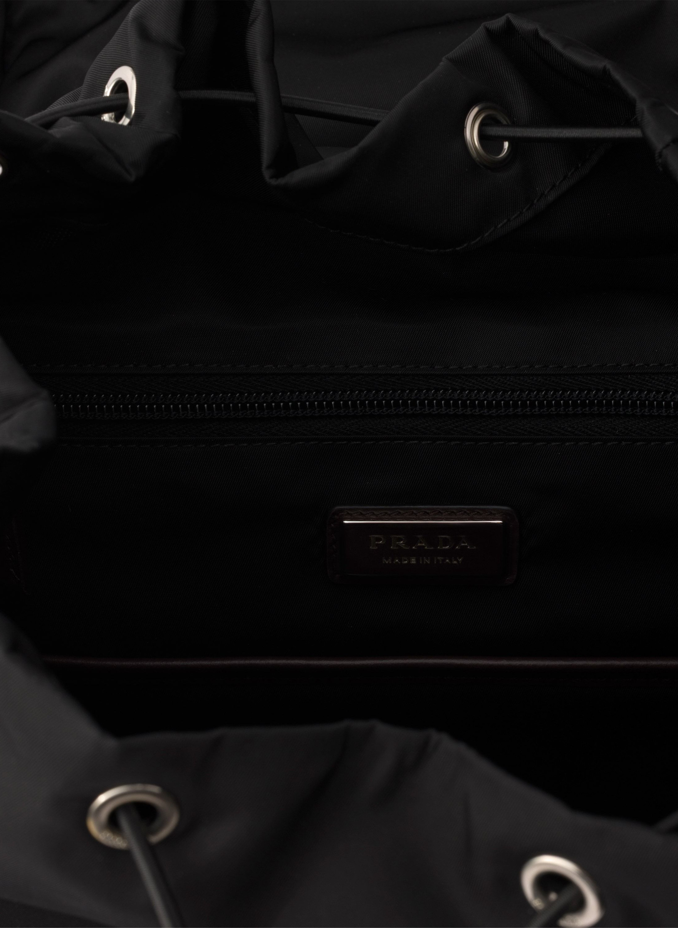 Sac à dos prada speedrock en re-nylon et cuir PRADA Noir