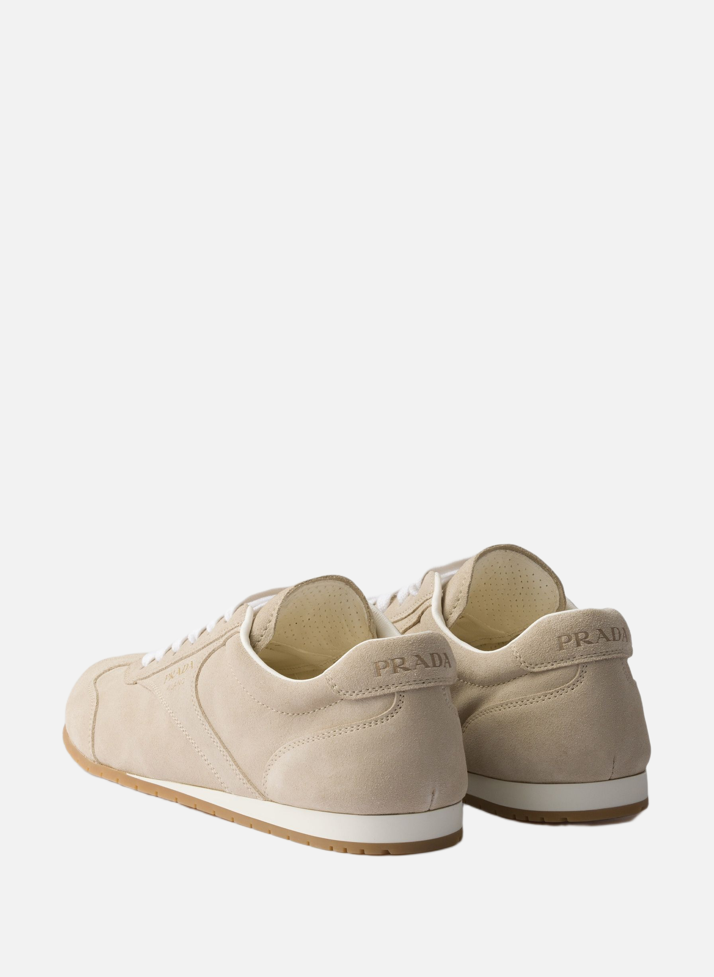 Baskets en veau velours PRADA Gris