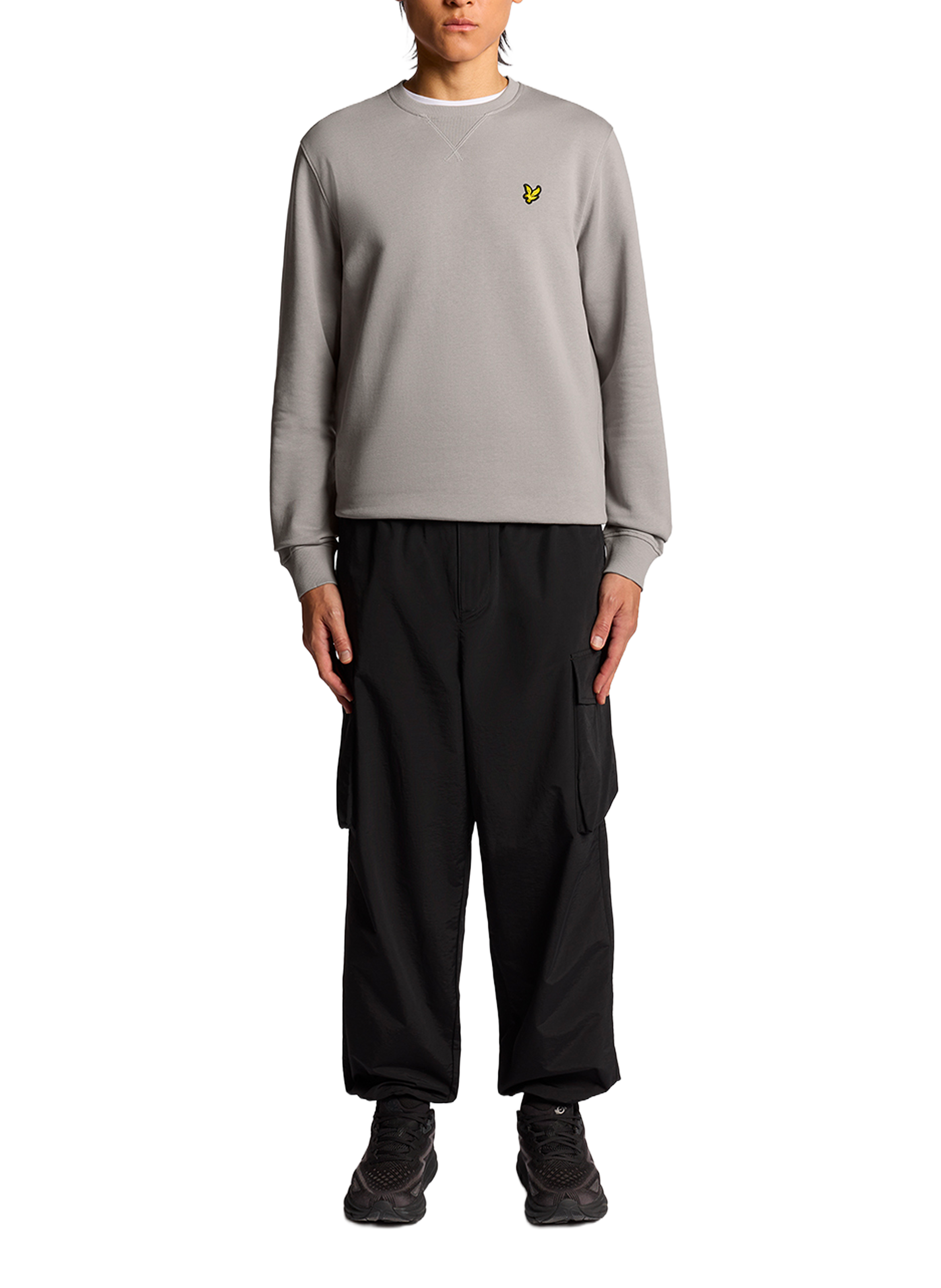 Sweat à col rond en coton LYLE & SCOTT Gris
