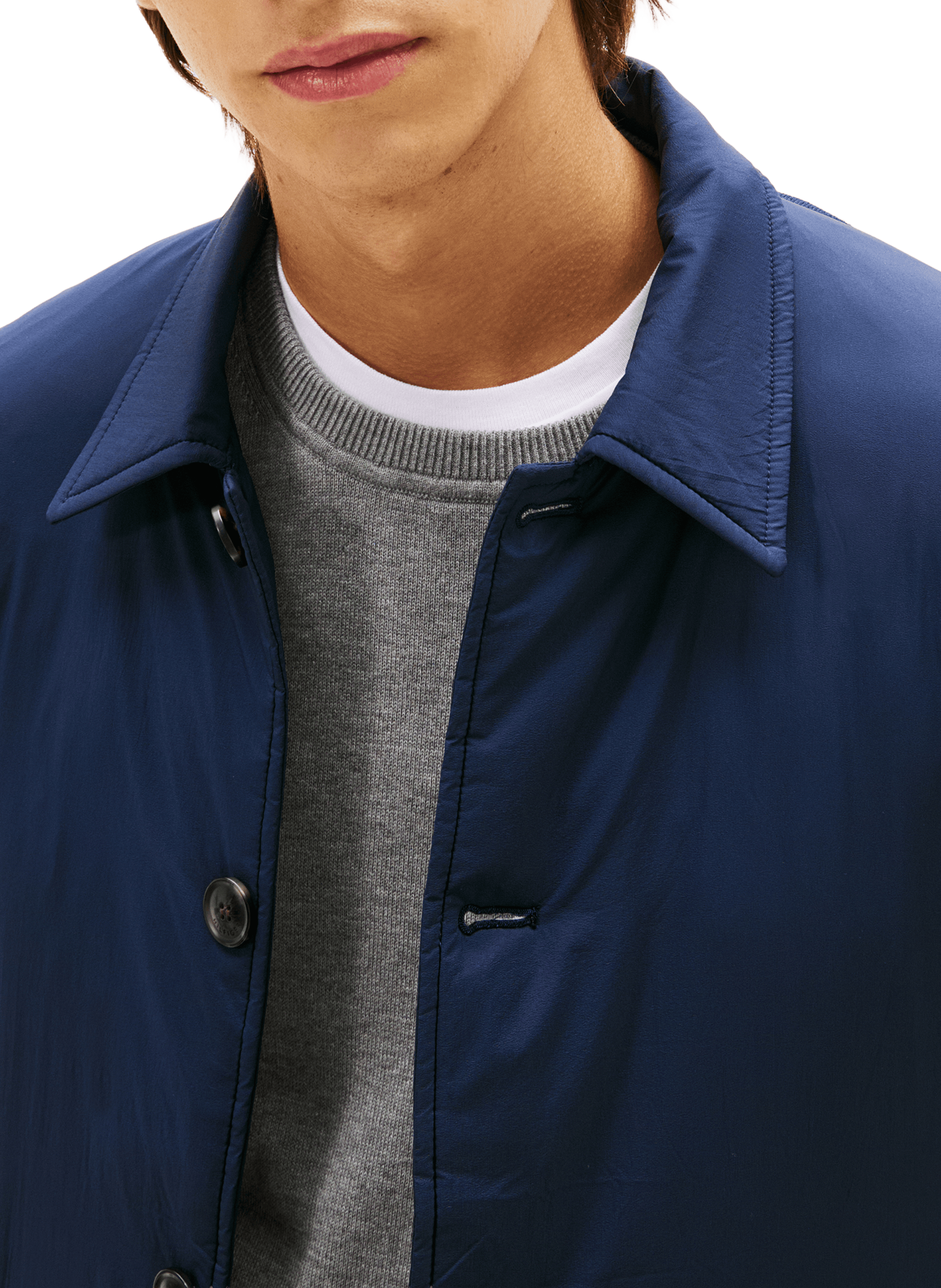 Jacket with classic collar and straight cut TOMMY HILFIGER Blue