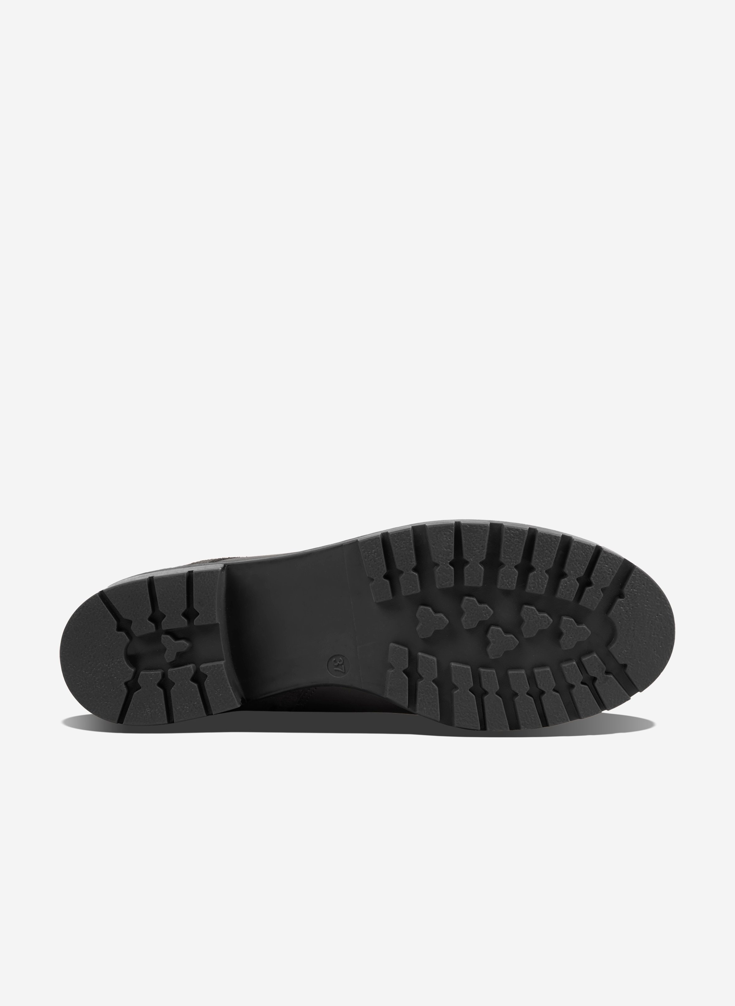 Bottines à lacet romy cuir daim et cuir lisse noir JULES & JENN Noir