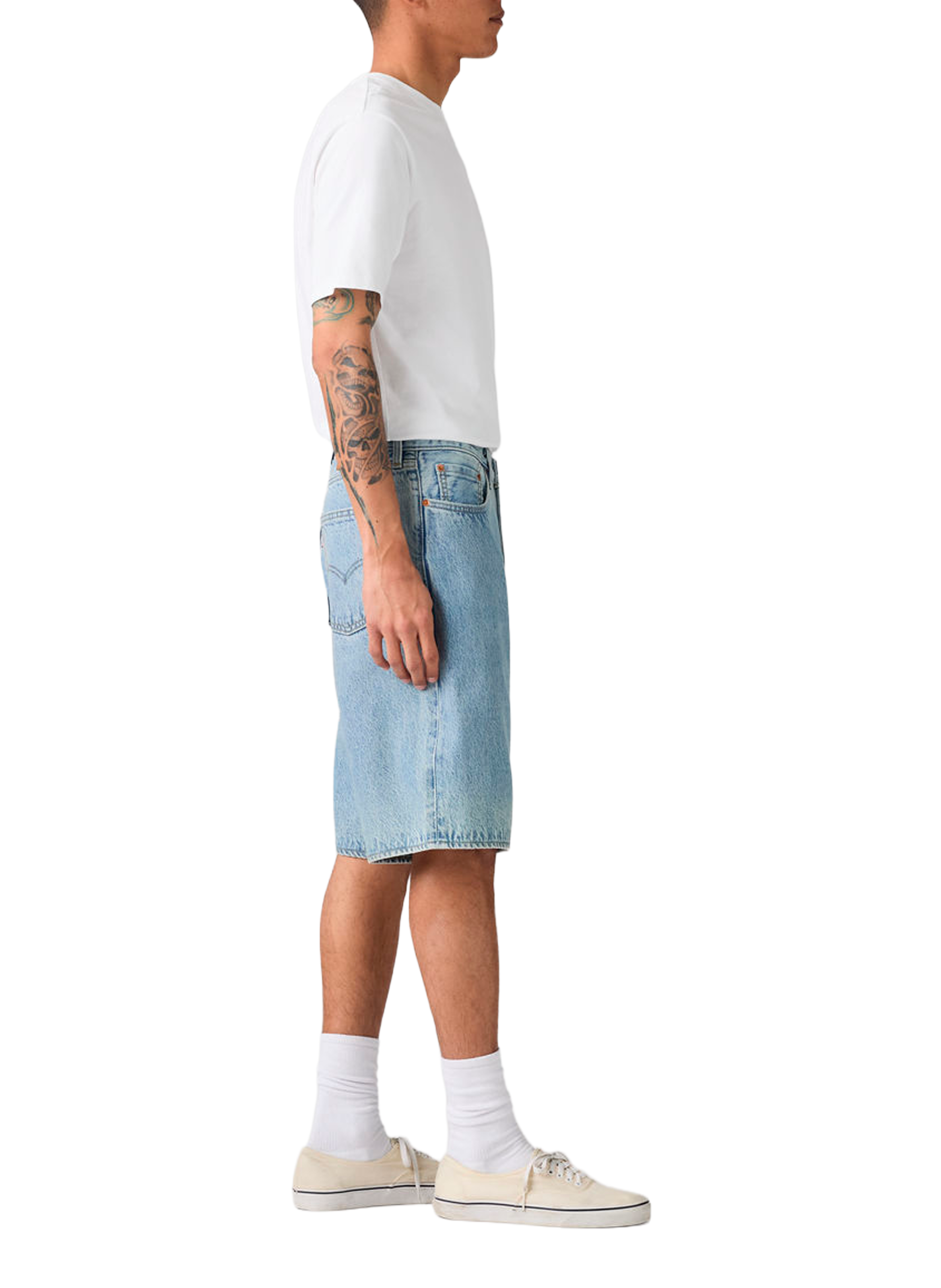 Bermuda droit en denim de coton LEVI'S Bleu