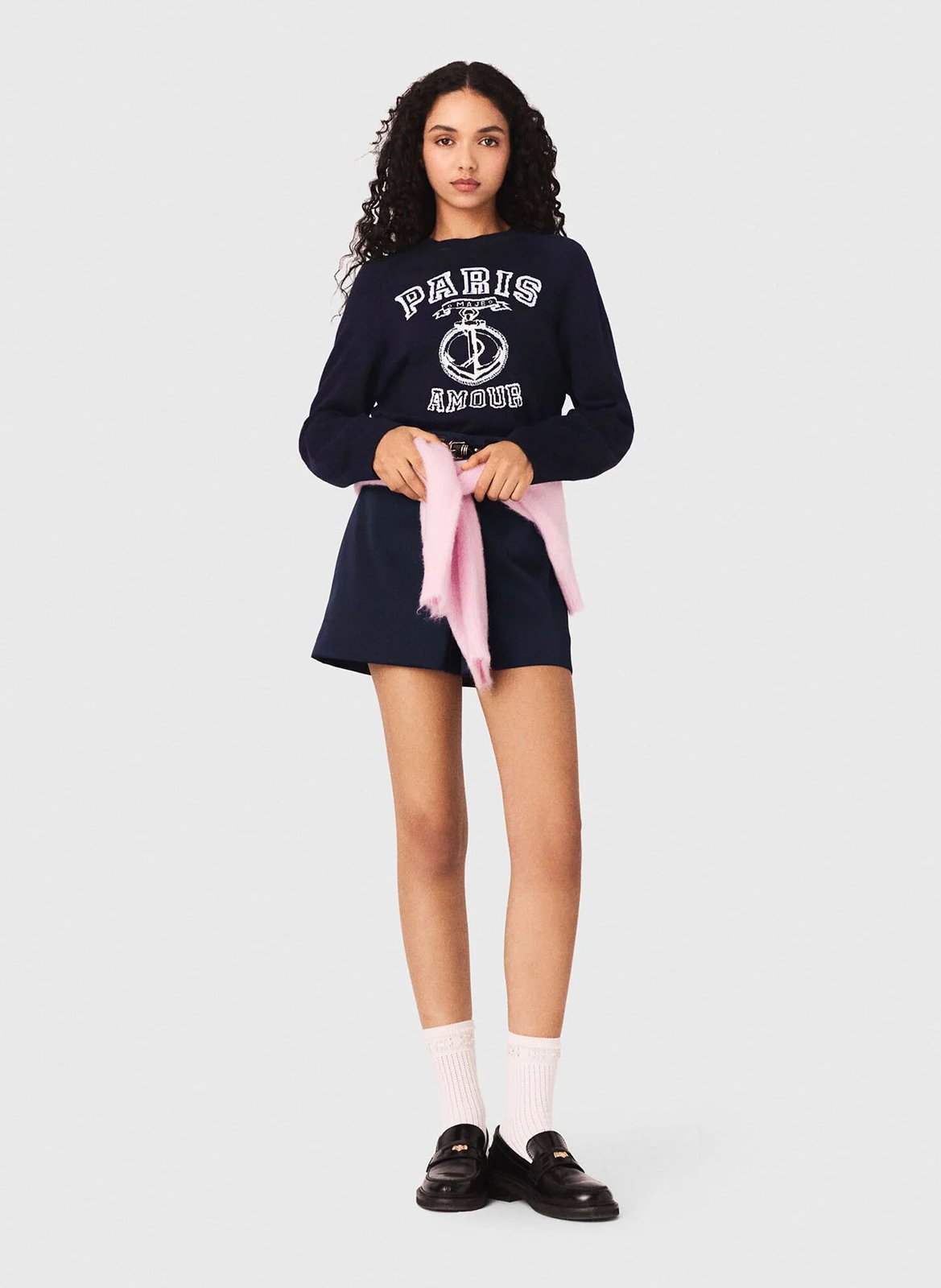 Sweat col rond MAJE Bleu