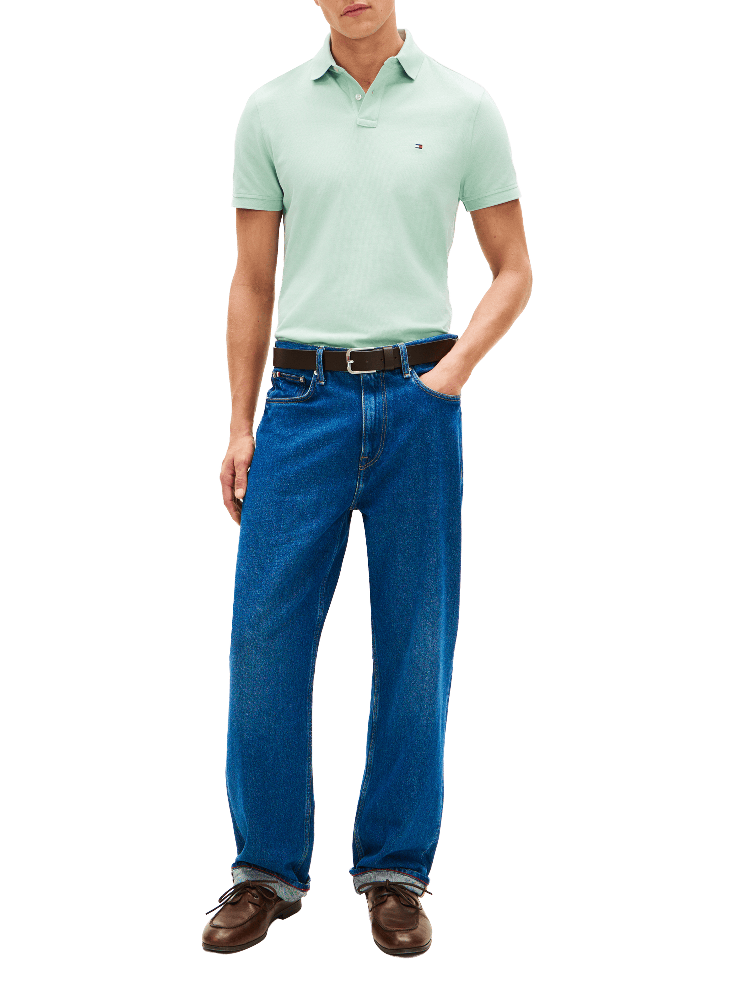 Polo en coton organique TOMMY HILFIGER Vert