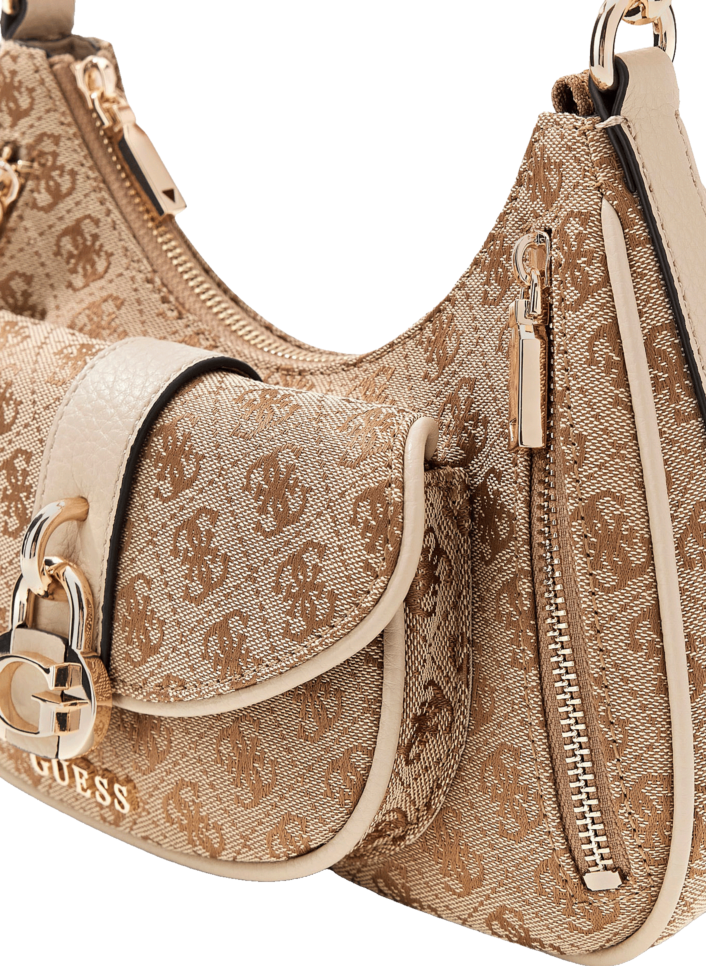 Borsa a tracolla con logo Jessa GUESS Marrone