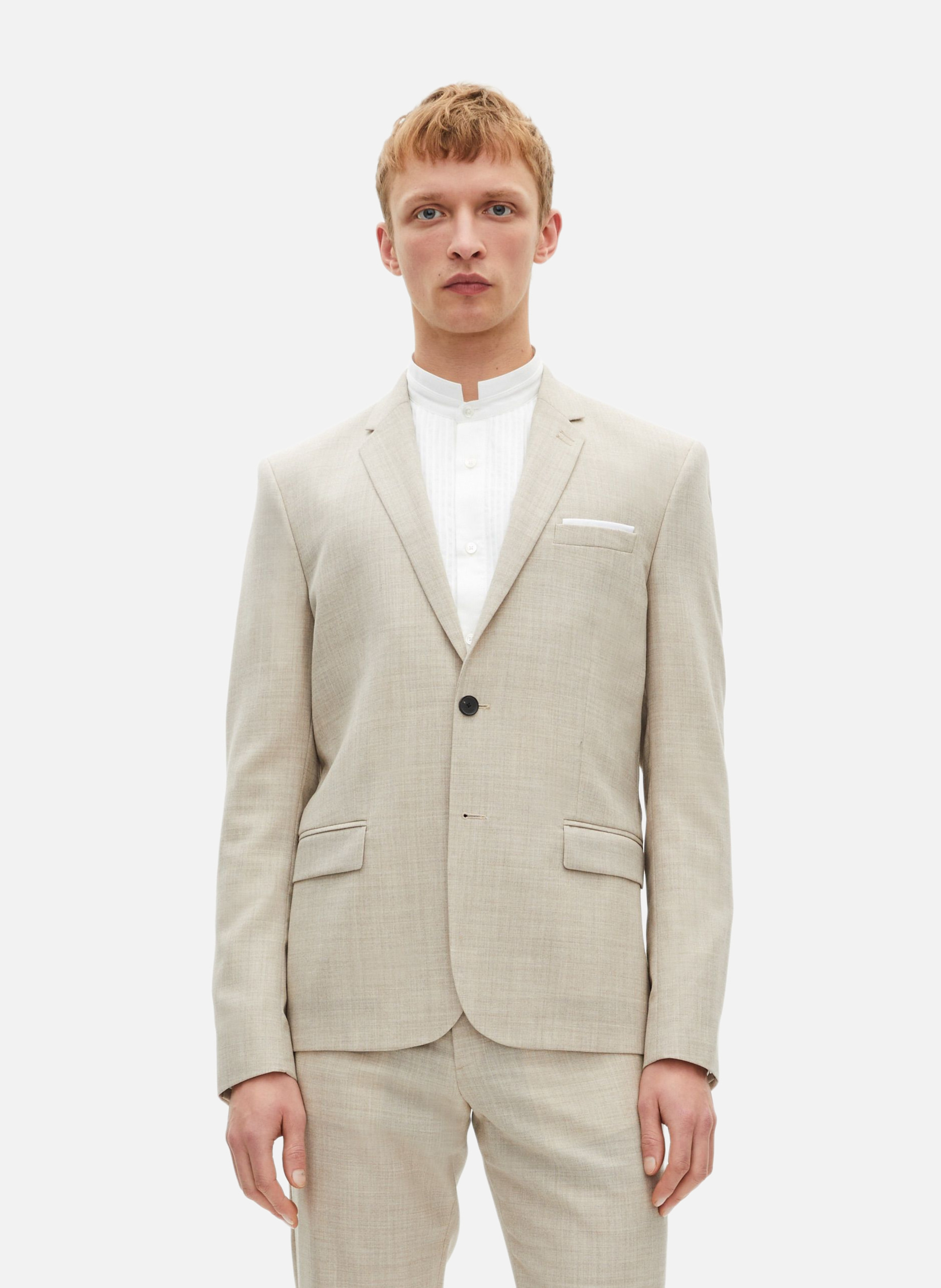 Veste de costume en laine coupe ajustée THE KOOPLES Beige