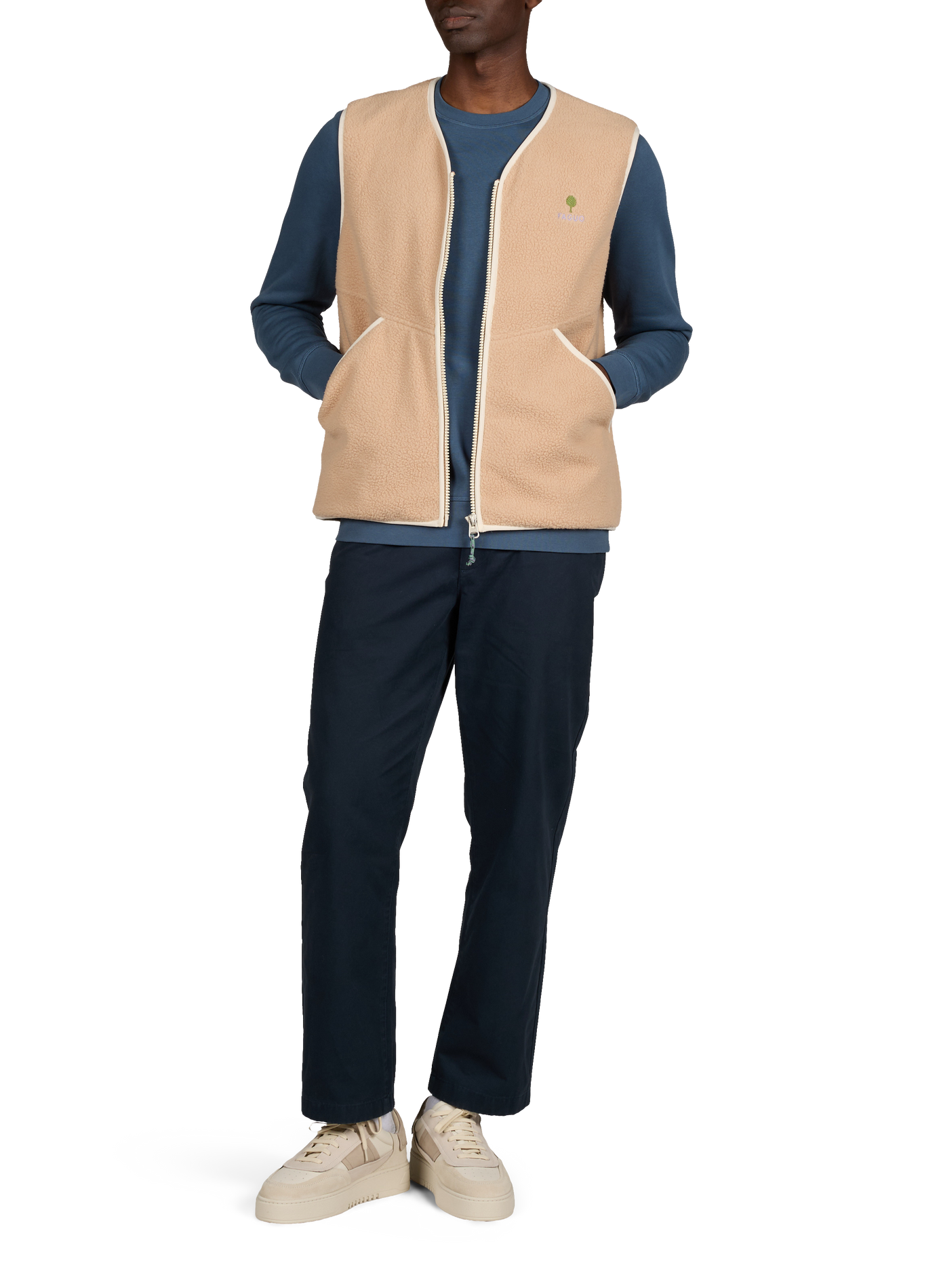 Teillay Sleeveless Jacket FAGUO Beige