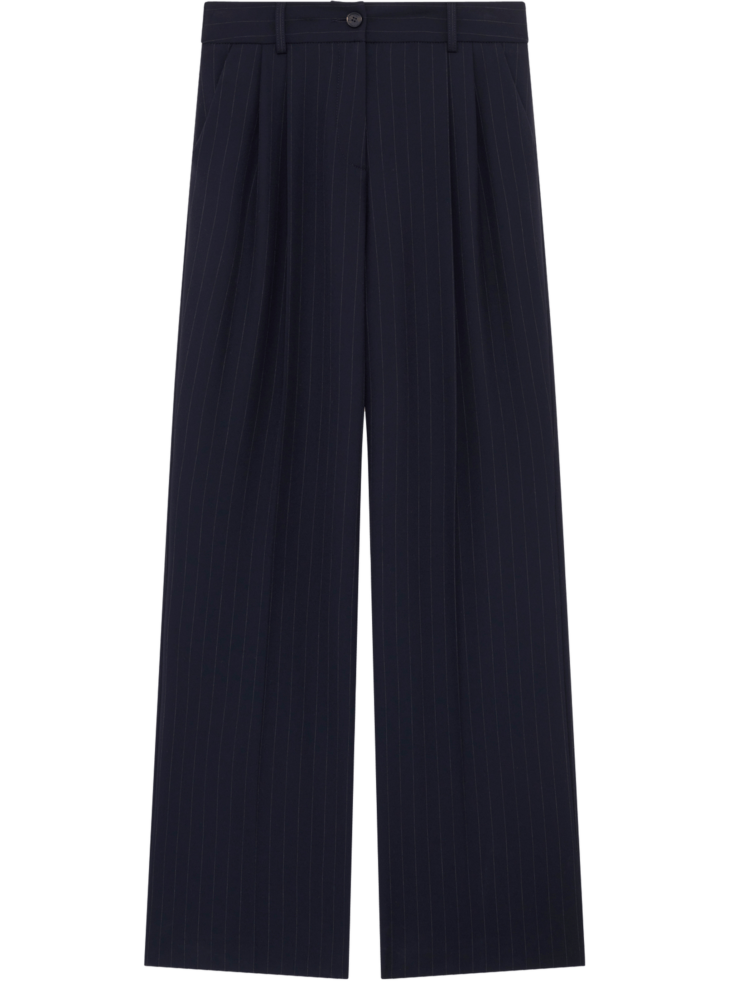 Pantalon de tailleur rayé à pinces - bahia PABLO Bleu