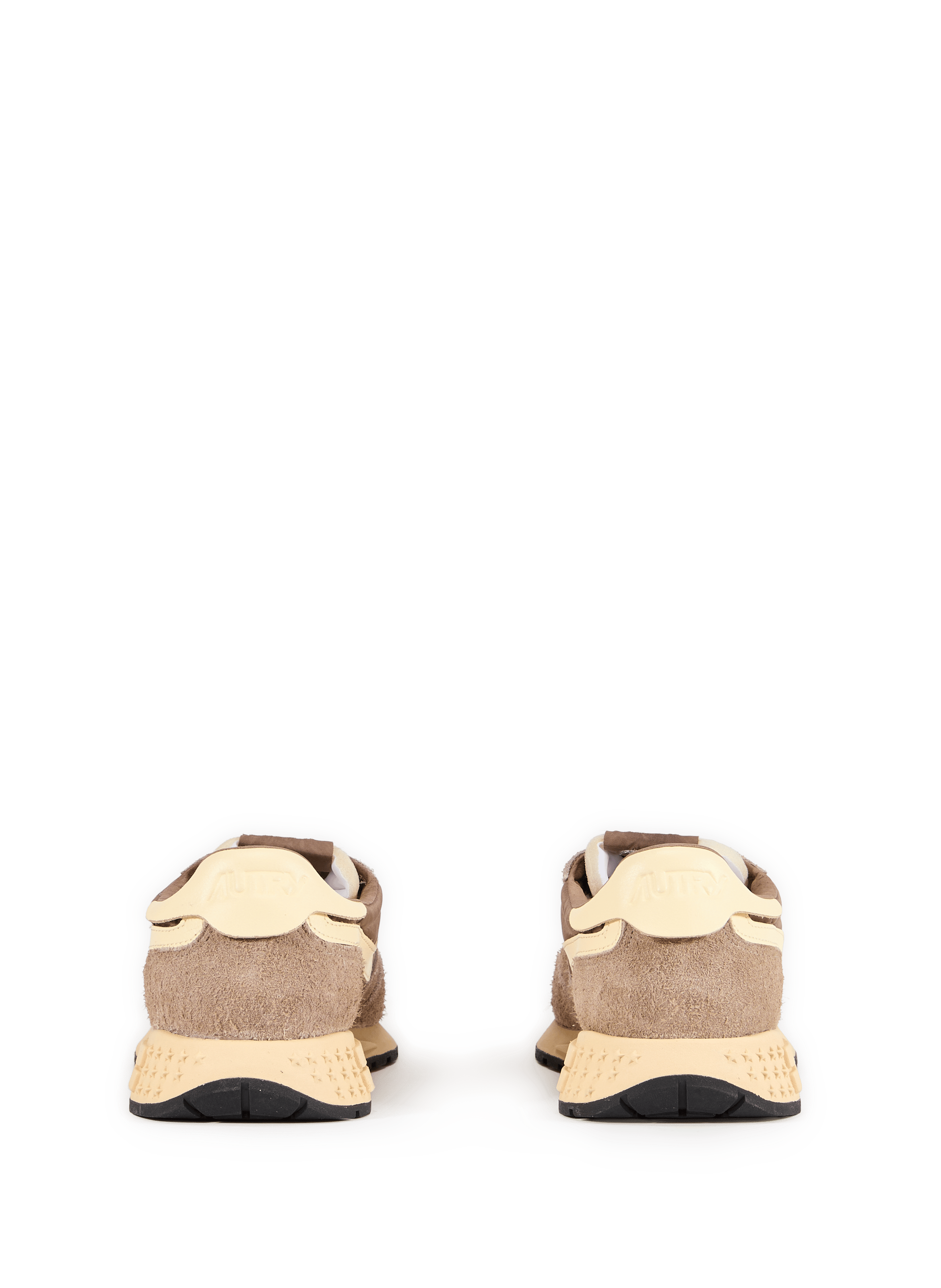 Baskets bi-matière crantées AUTRY Marron