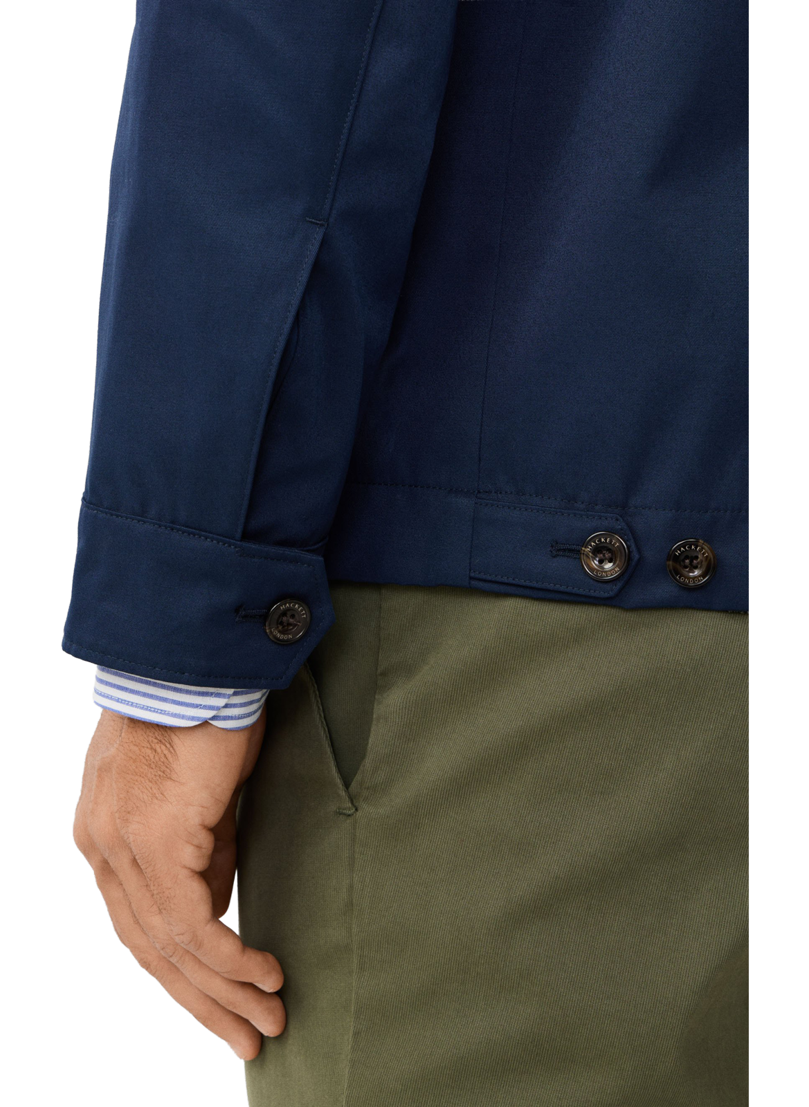 Recht jasje met opstaande kraag HACKETT Blue