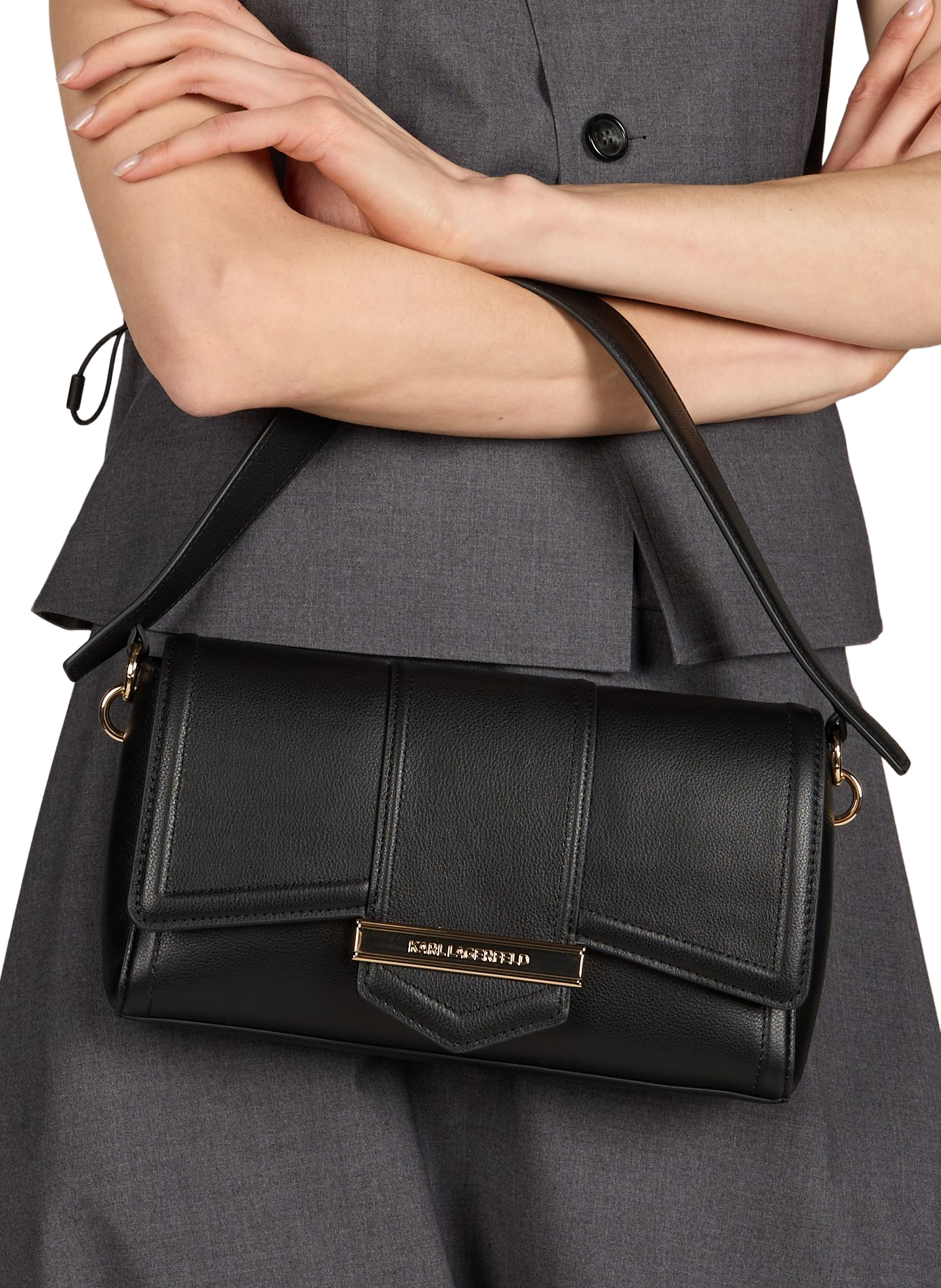 Sac à main K Nova Medium en cuir grainé KARL LAGERFELD Multicolore