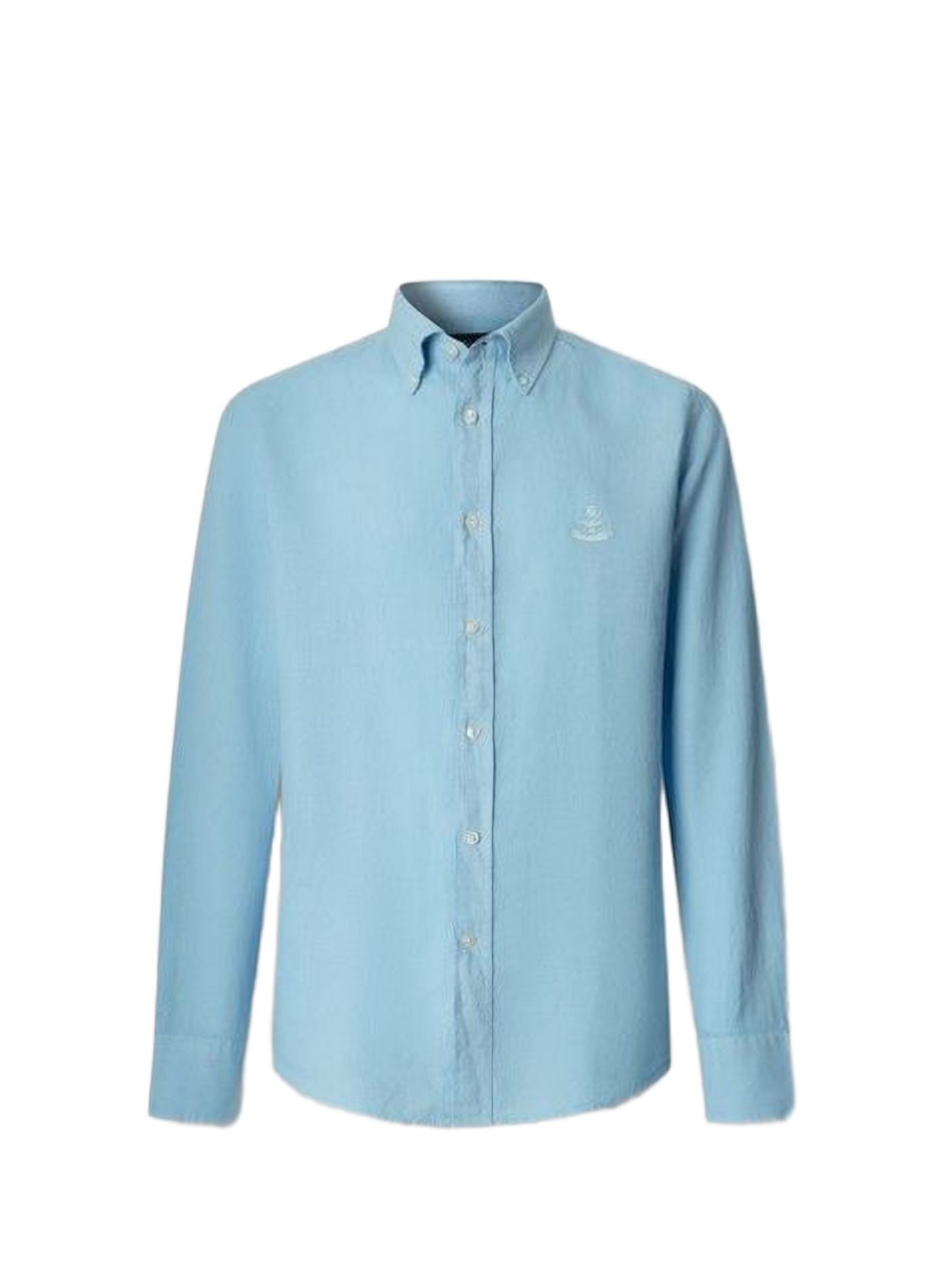 Chemise col américain en lin FACONNABLE Bleu