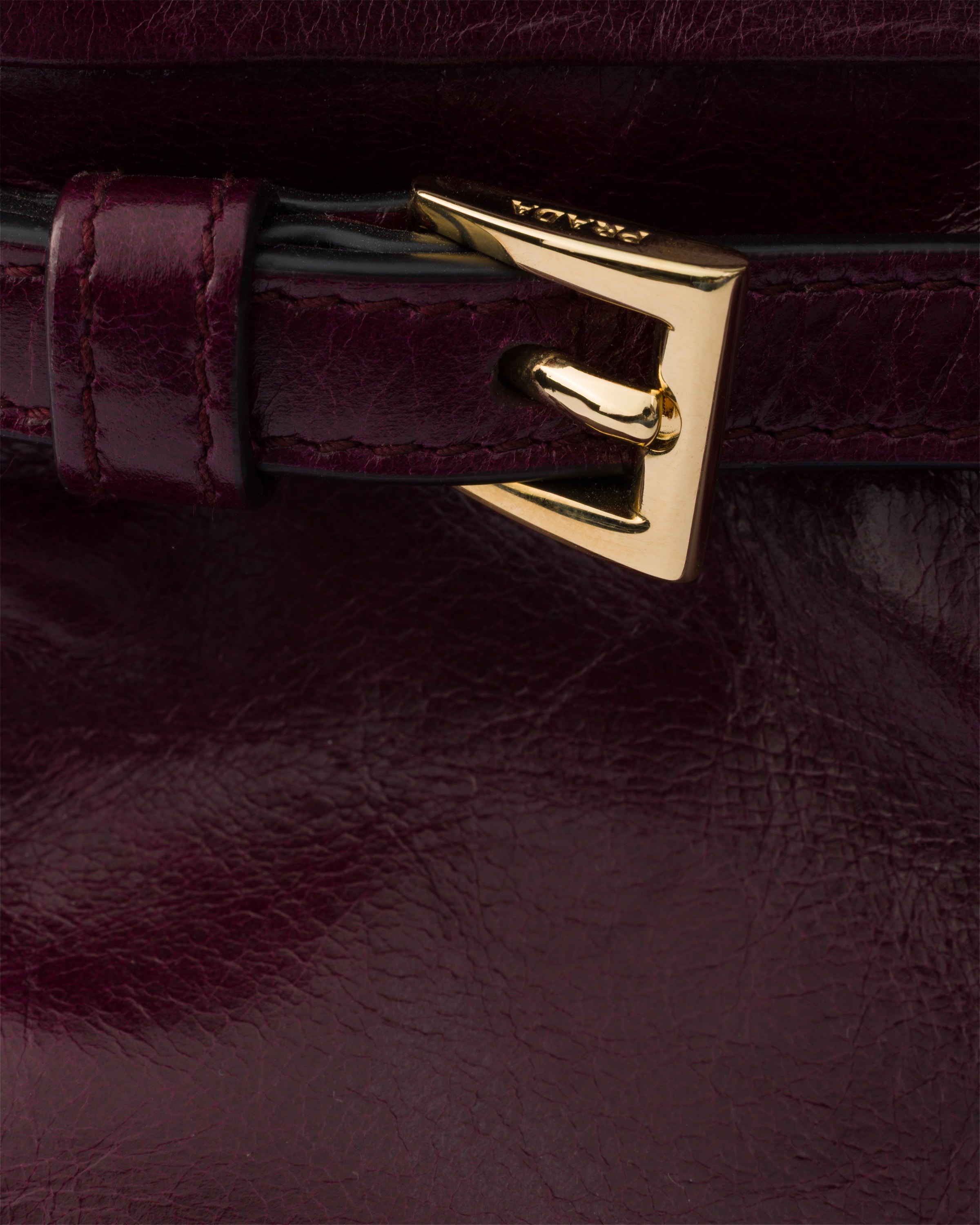Sac prada bonnie en cuir medium PRADA Rouge