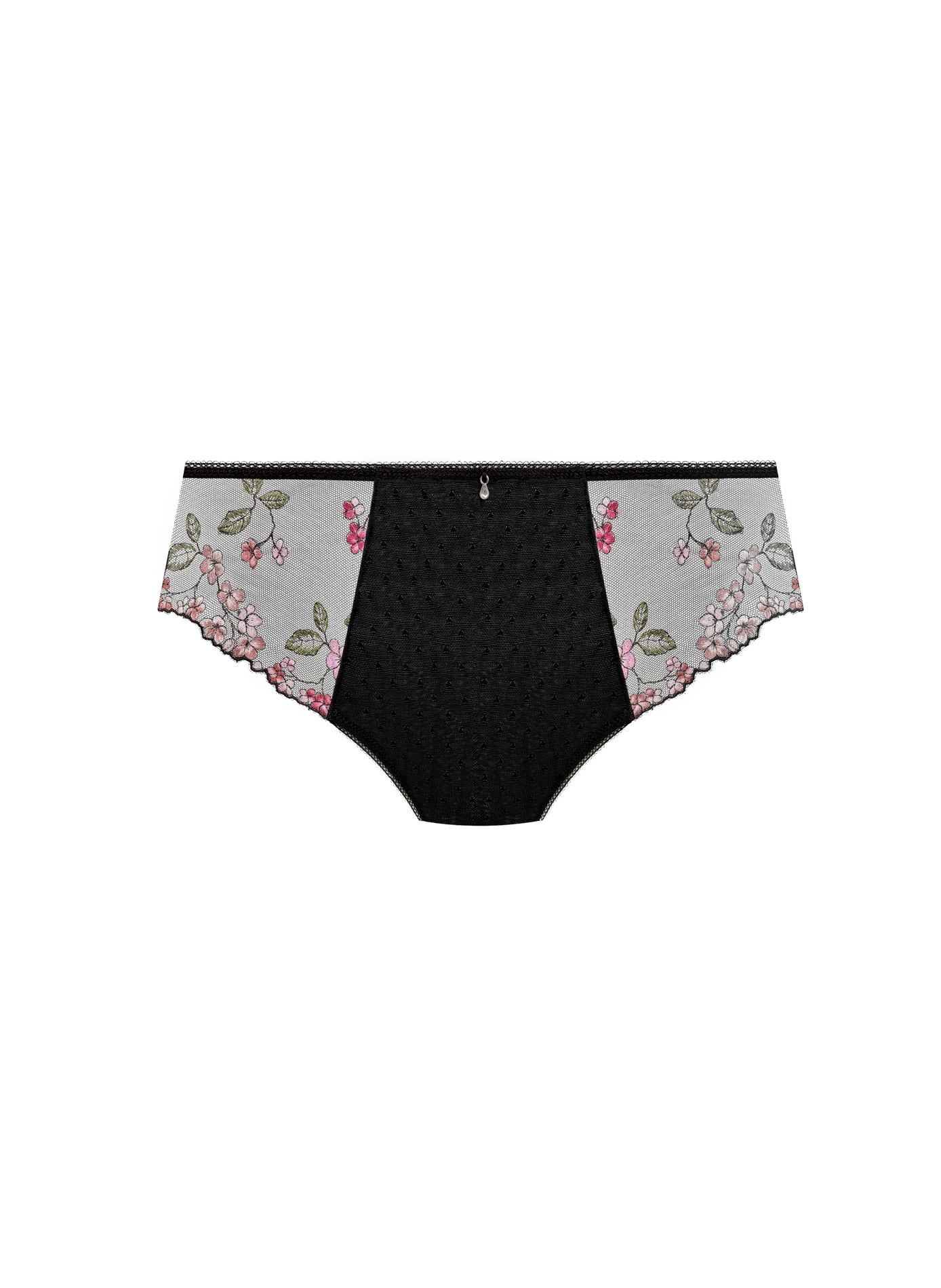 Spitzen-Slip mit Blumenstickerei FREYA Schwarz
