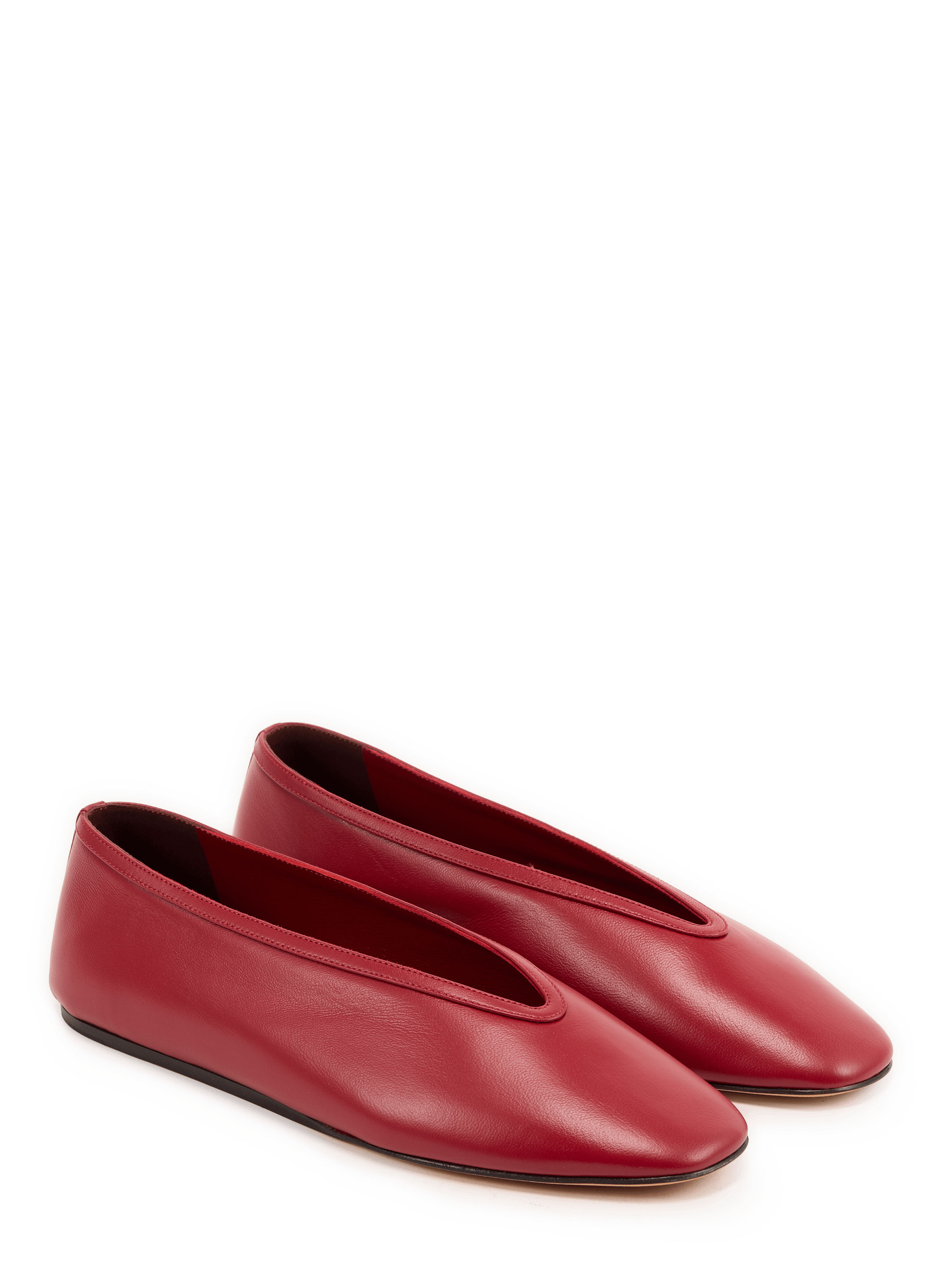 Sheepskin Luna Ballerina Flats | Red LE MONDE BÉRYL Women