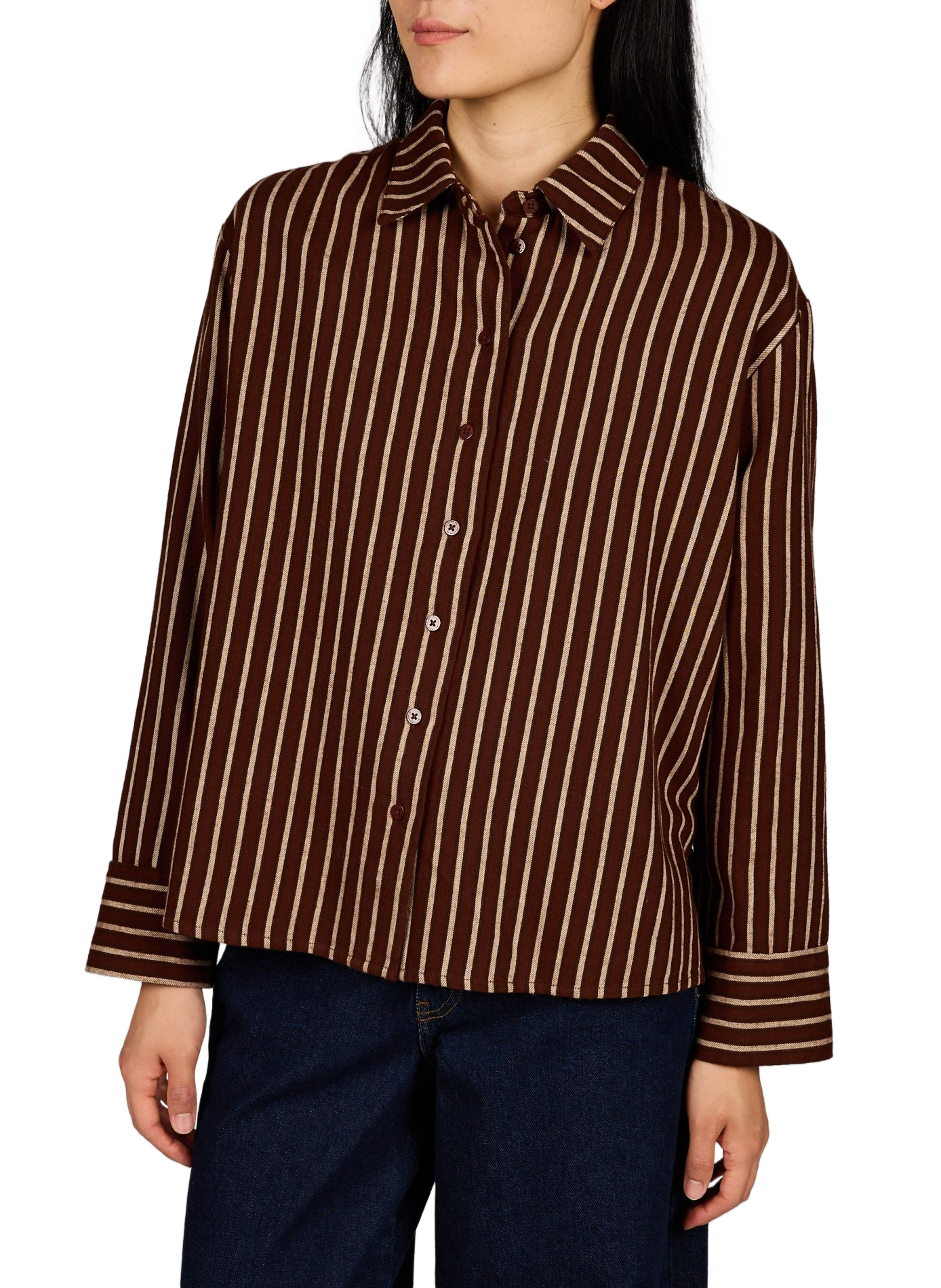 Manuela Oversize Baumwollhemd THINKING MU Mehrfarbig