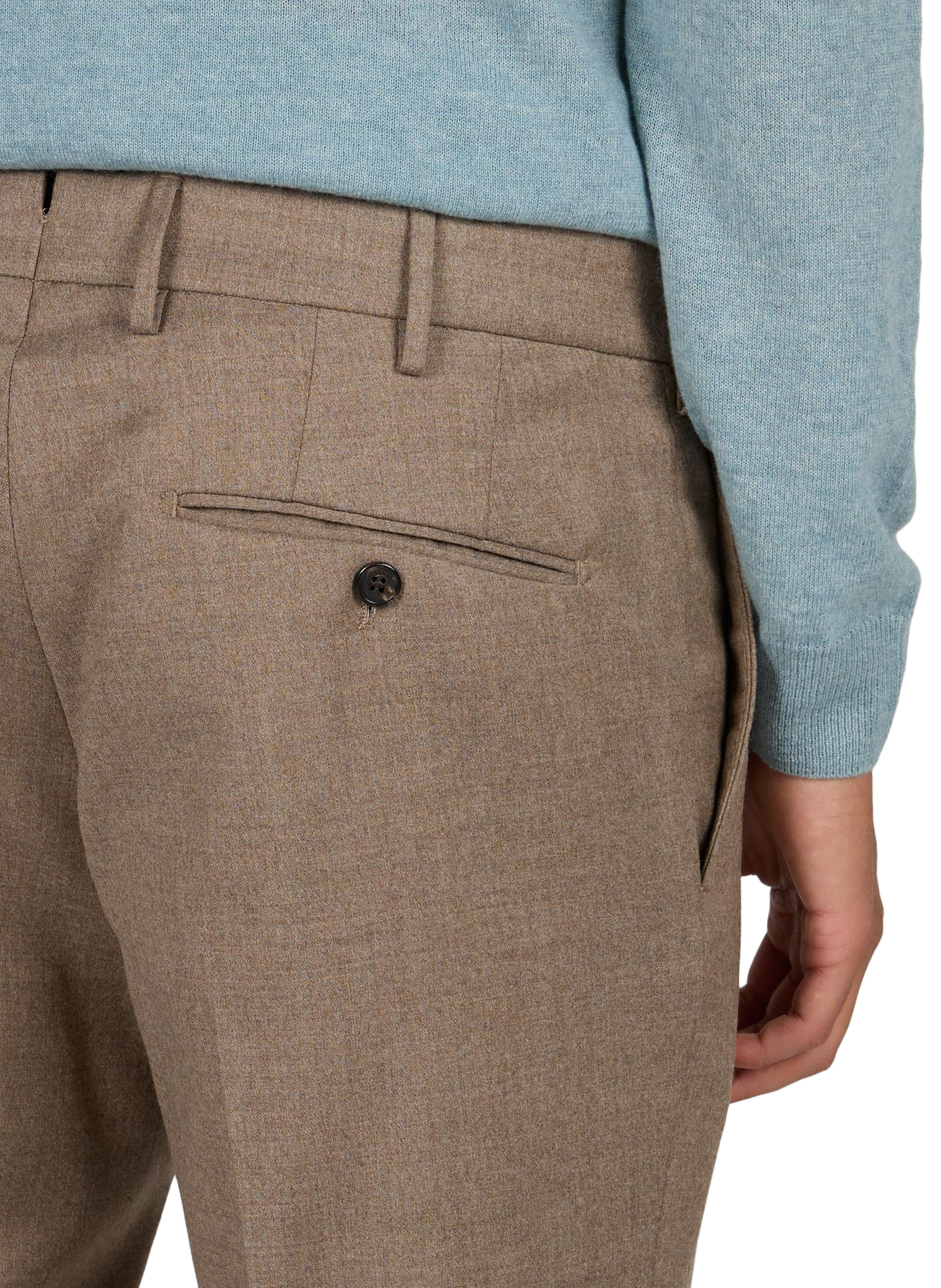 Solid wool-blend pants | Beige SLOWEAR Men