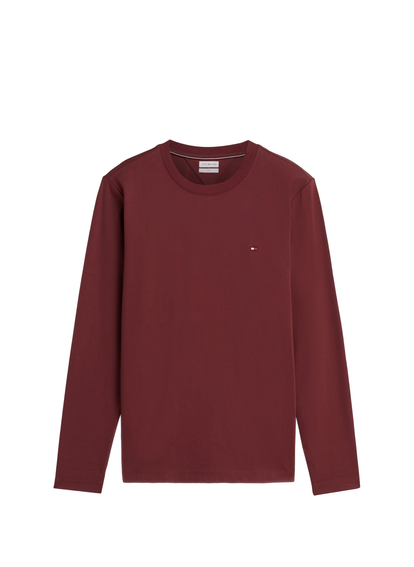 Round neck plain straight t-shirt TOMMY HILFIGER Red