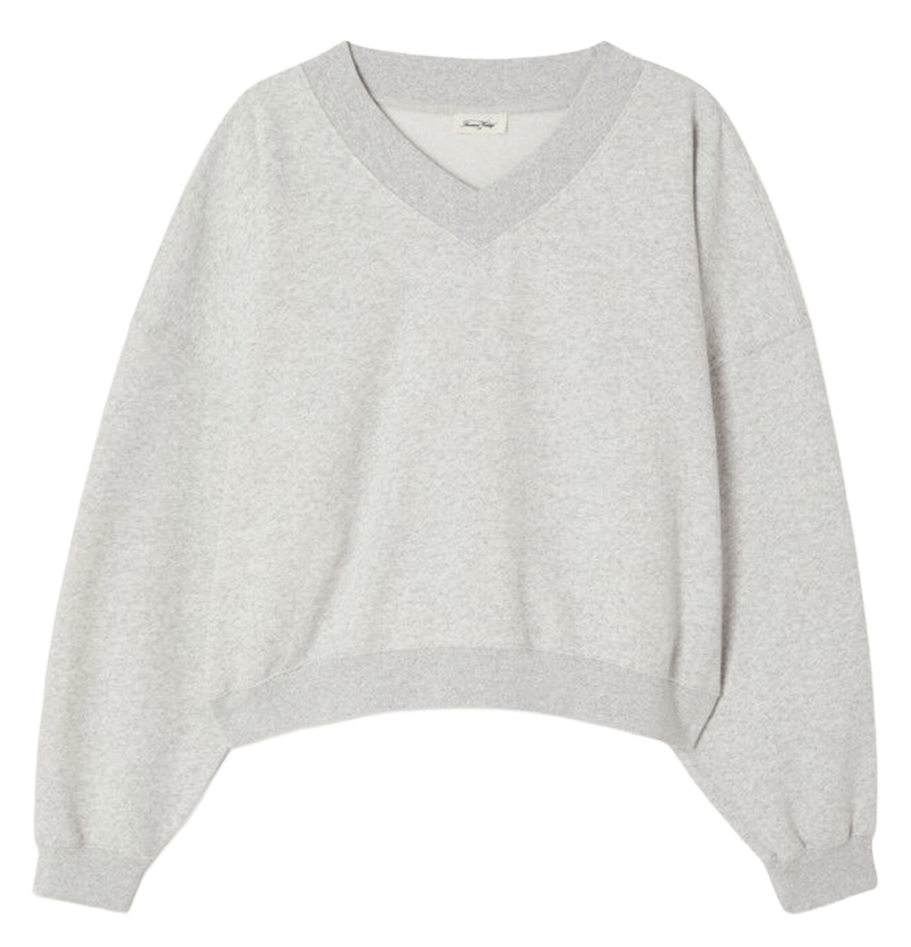 Sweat ample col v baptown AMERICAN VINTAGE Gris