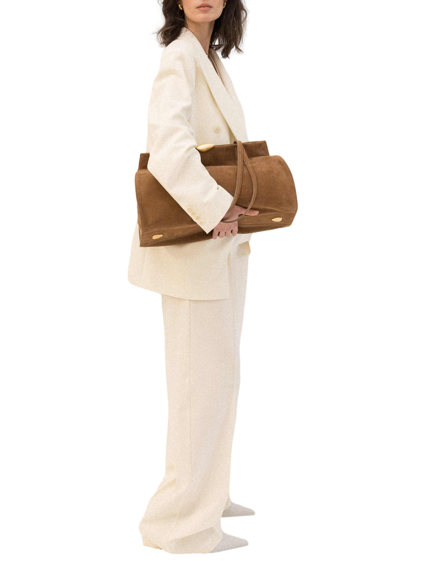 Noa Soft Tote calfskin tote bag MAISON MAESTOSO Brown