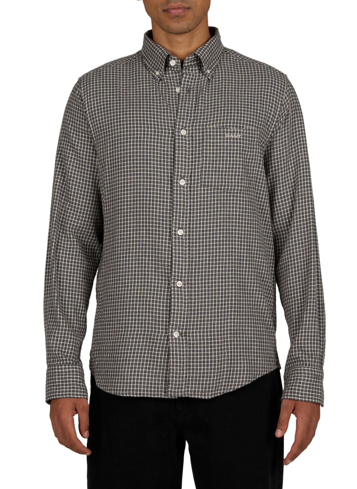 Cotton Check Shirt GANT Grey