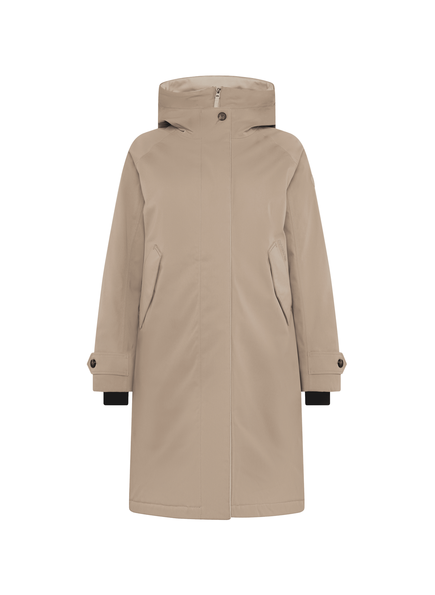 LUNA mid-length hooded parka DIDRIKSONS Beige