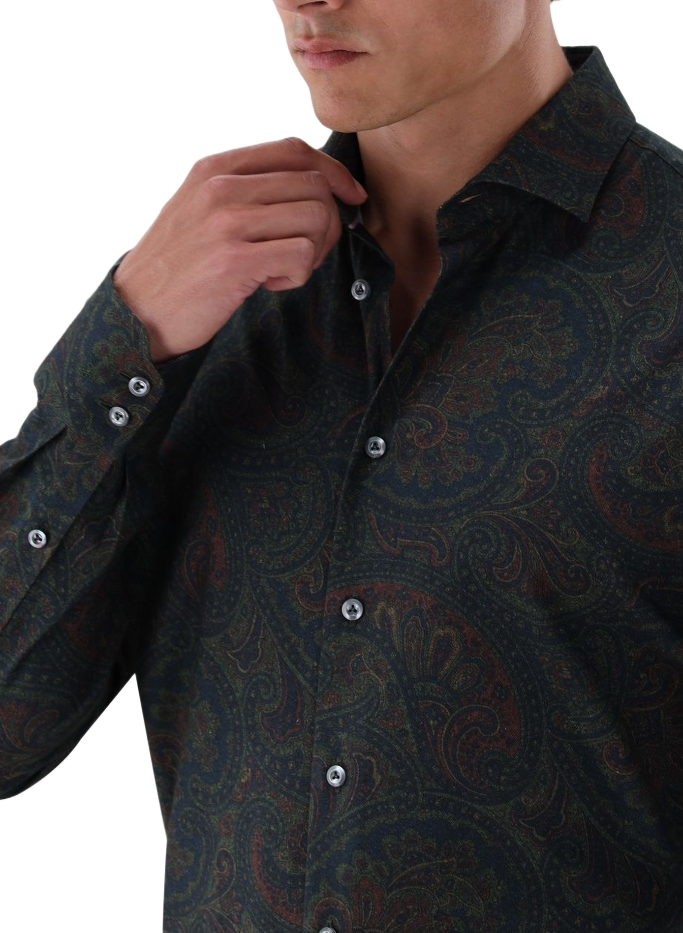 Slim-Fit-Hemd mit Print aus Baumwolle VAN LAACK Grun