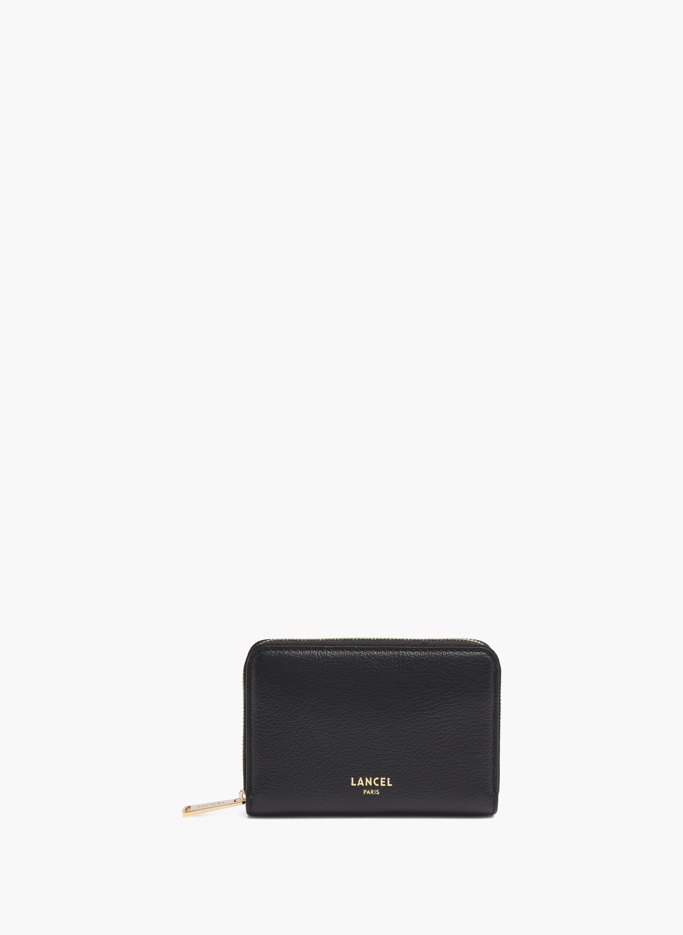 Porte-cartes bcbg lancel à fermeture circulaire en cuir noir LANCEL Noir