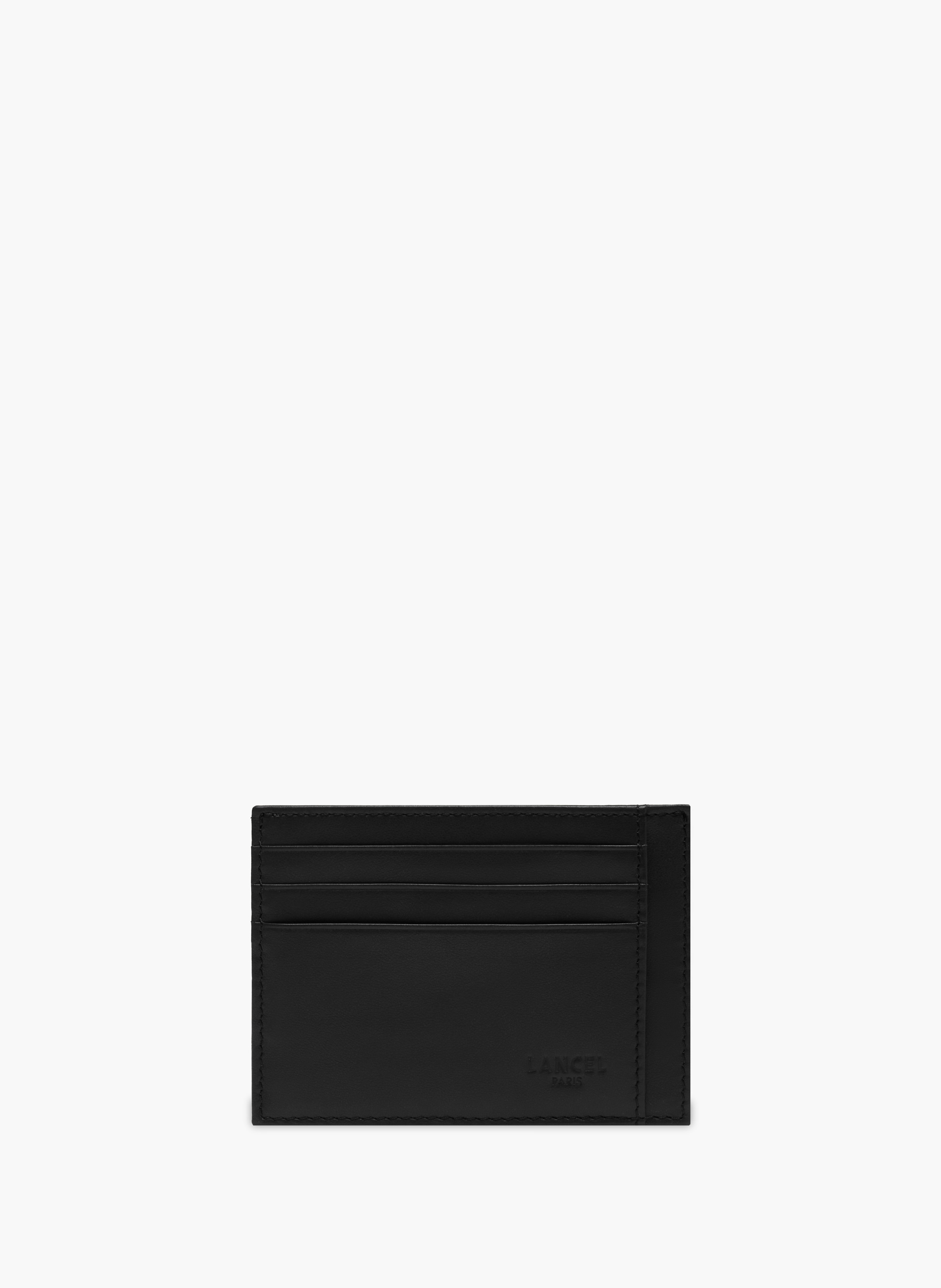 Porte-cartes léon de lancel en cuir LANCEL Noir