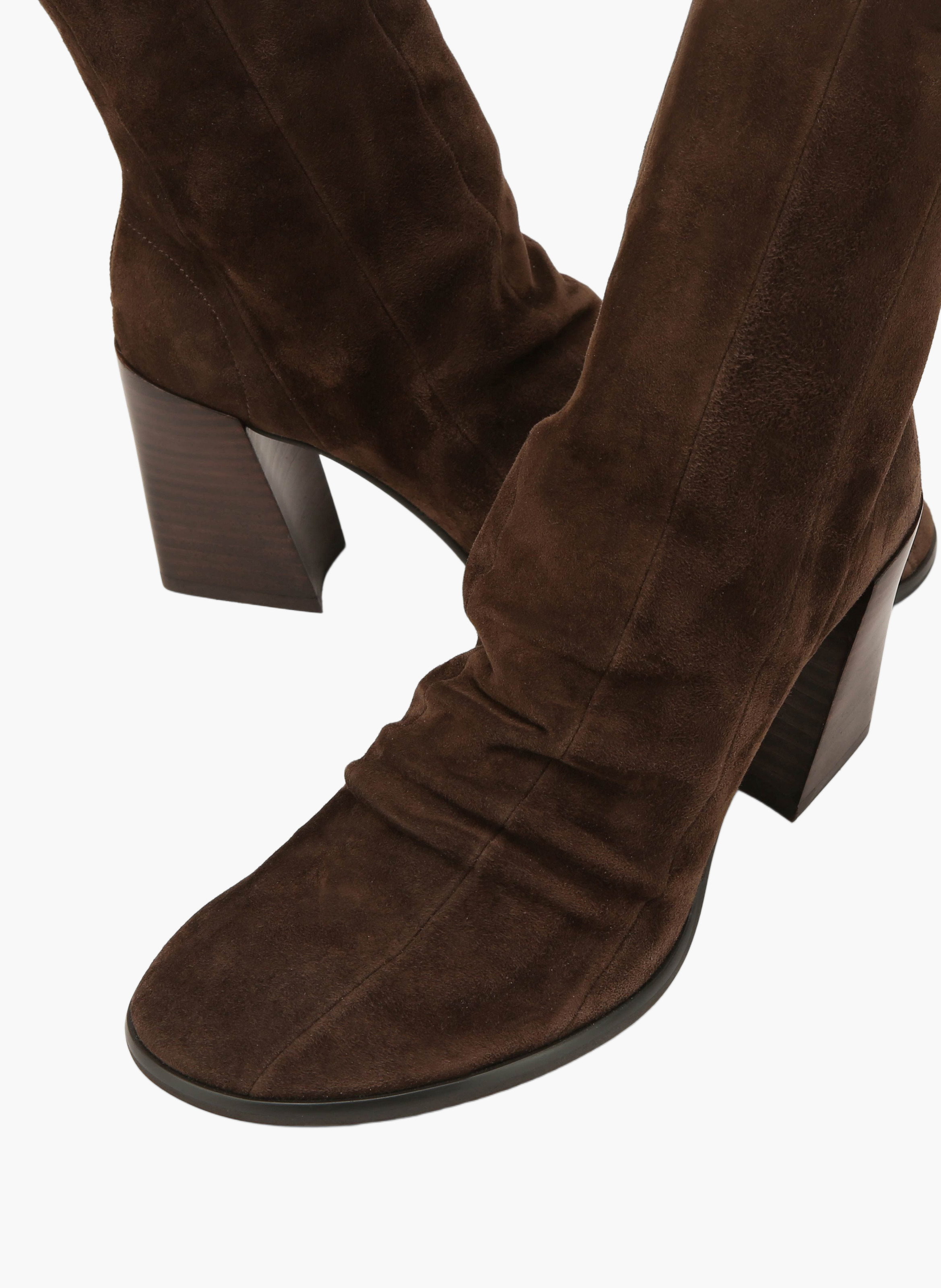 Bottines brandy en daim NAKED WOLFE Marron