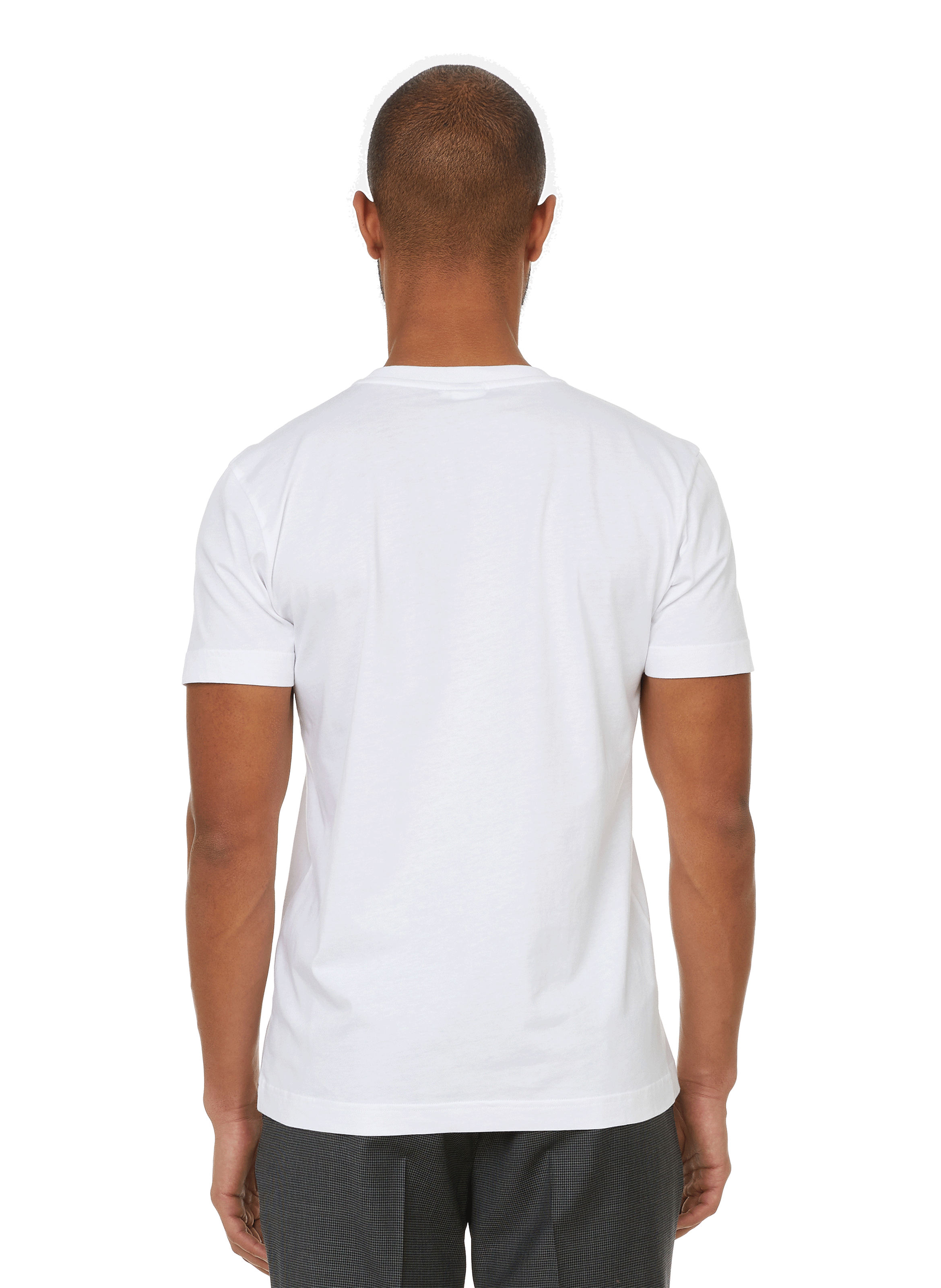 Organic cotton round-neck T-shirt AU PRINTEMPS PARIS White